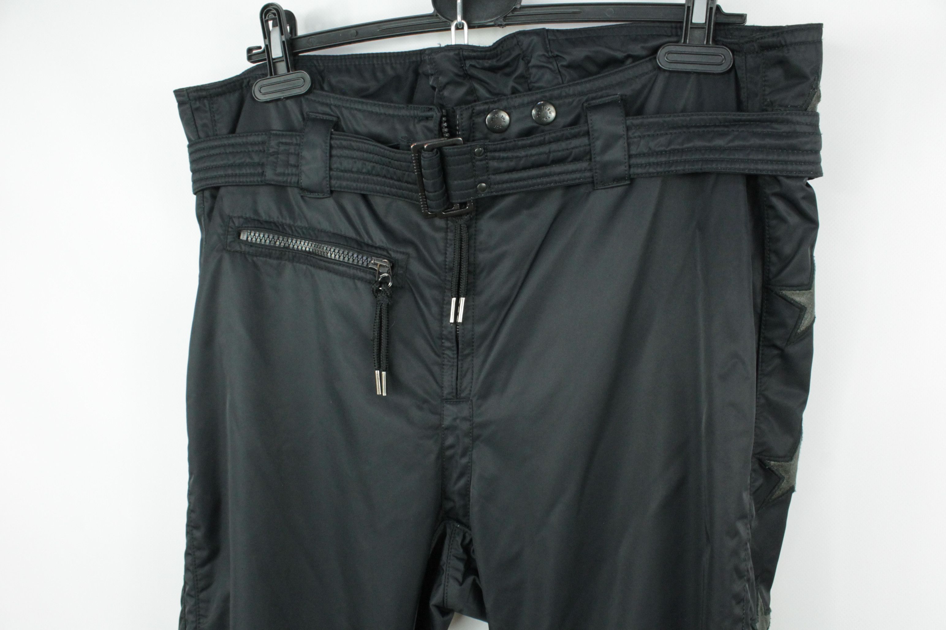 JET SET JET SET Black Nylon Ski Iconic Star Pants Women's Size 36" / US 14 / IT 50 - 2 Thumbnail
