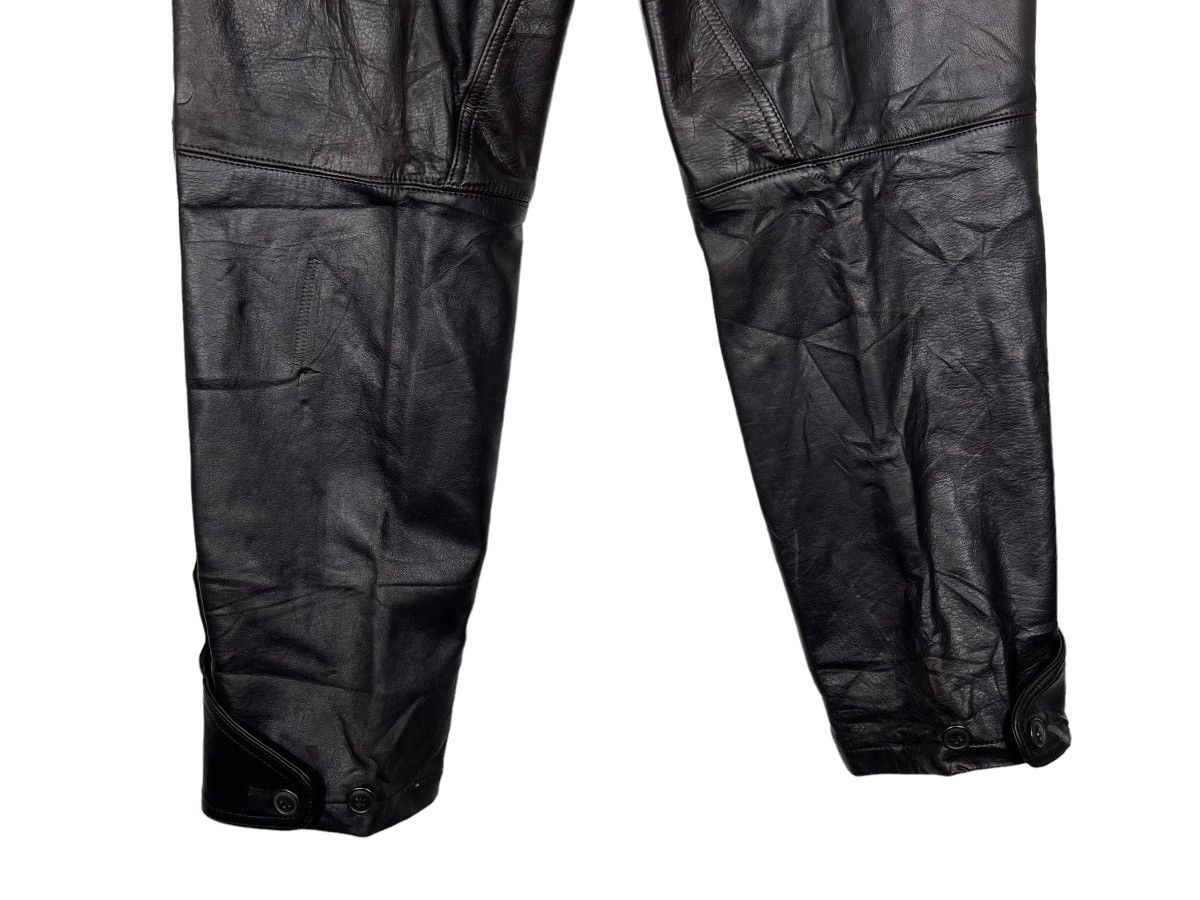 Genuine Leather 🔥 HAROLDS GEAR LEATHER MOTO RIDER AVANT GARDE PANTS Size US 28 / EU 44 - 9 Thumbnail