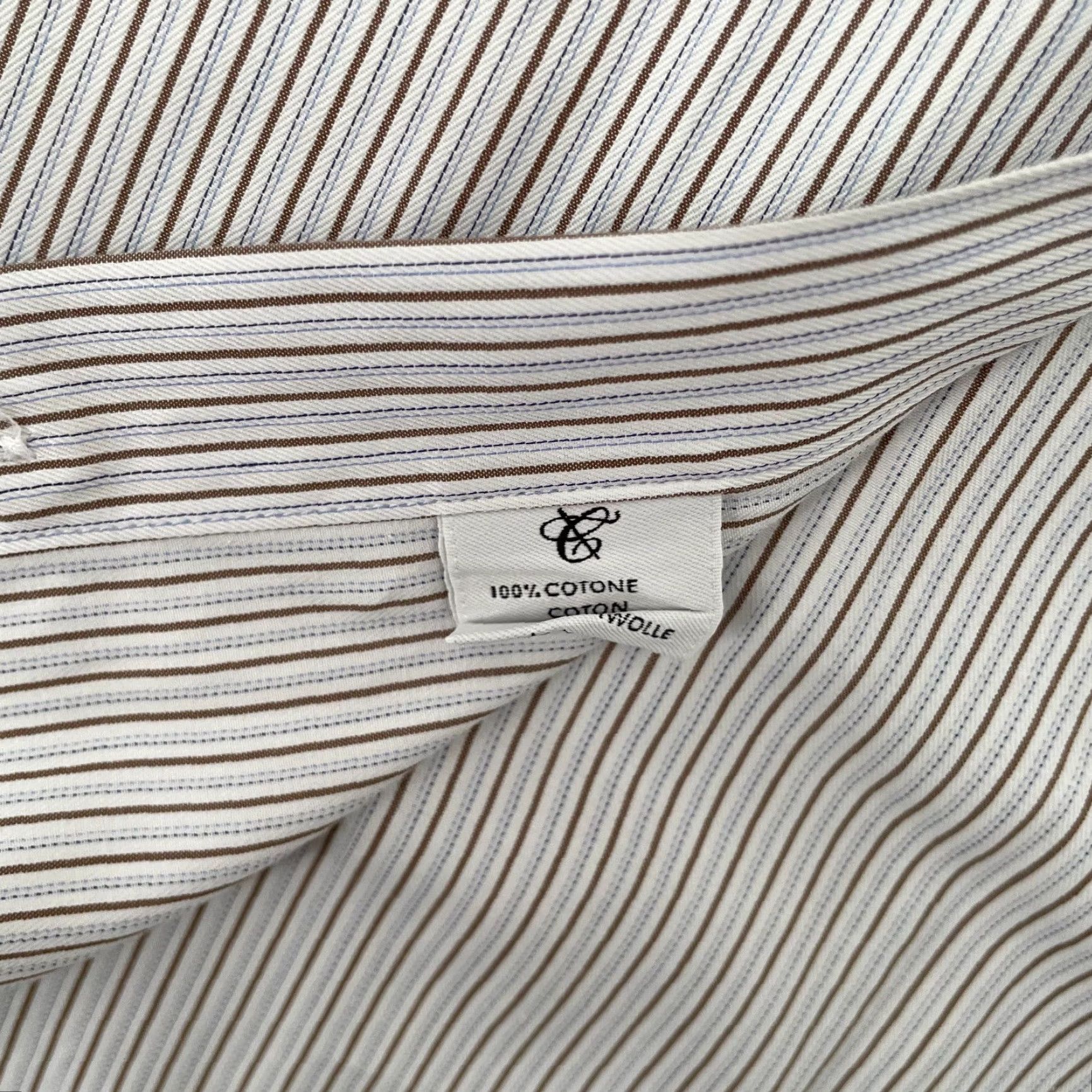 Canali Canali Shirt Adult 16.5/42 White Blue Button Up Long Sleeve Cotton Italy Mens L Shirt Size US L / EU 52-54 / 3 - 6 Thumbnail