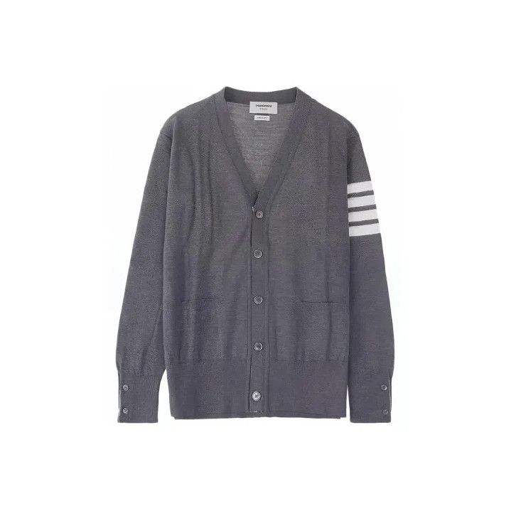 Thom Browne Classic V-Neck Knit Cardigan for Men