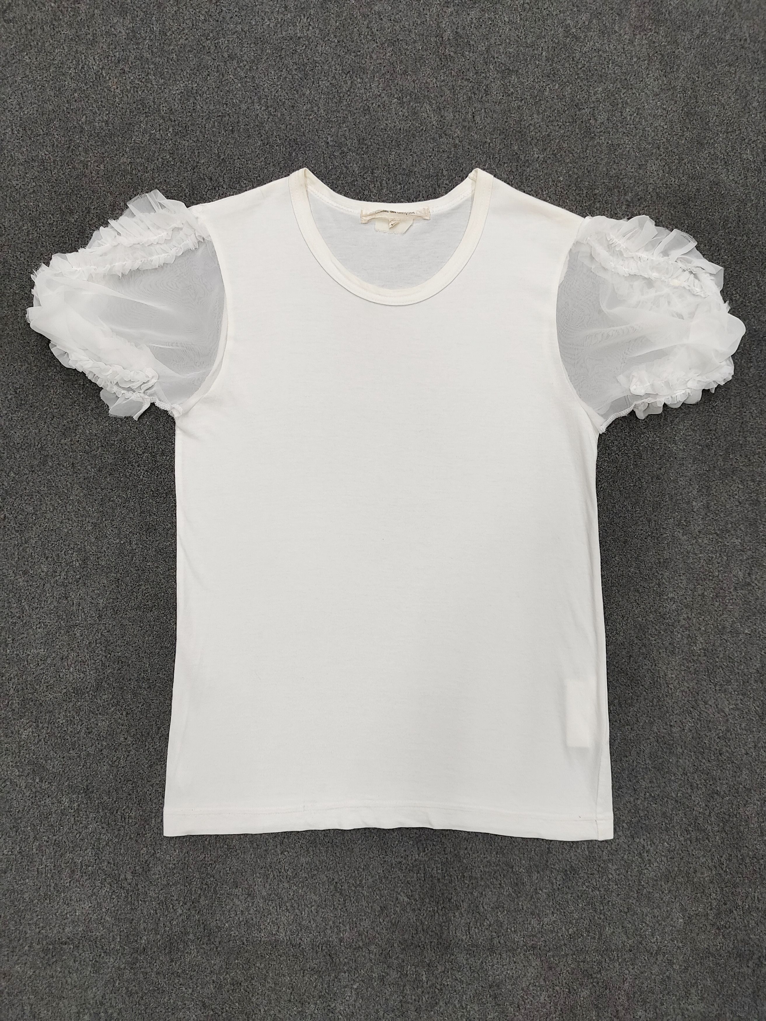Comme des Garcons AD12 CDG- Balletcore Romantic Gothic Ruffle Sleeve Sheer Top Size S / US 4 / IT 40 - 6 Thumbnail