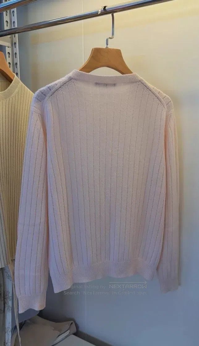 Loro Piana Loro Piana Light Pink Cashmere Silk Knit Top Size XS / US 0-2 / IT 36-38 - 4 Thumbnail