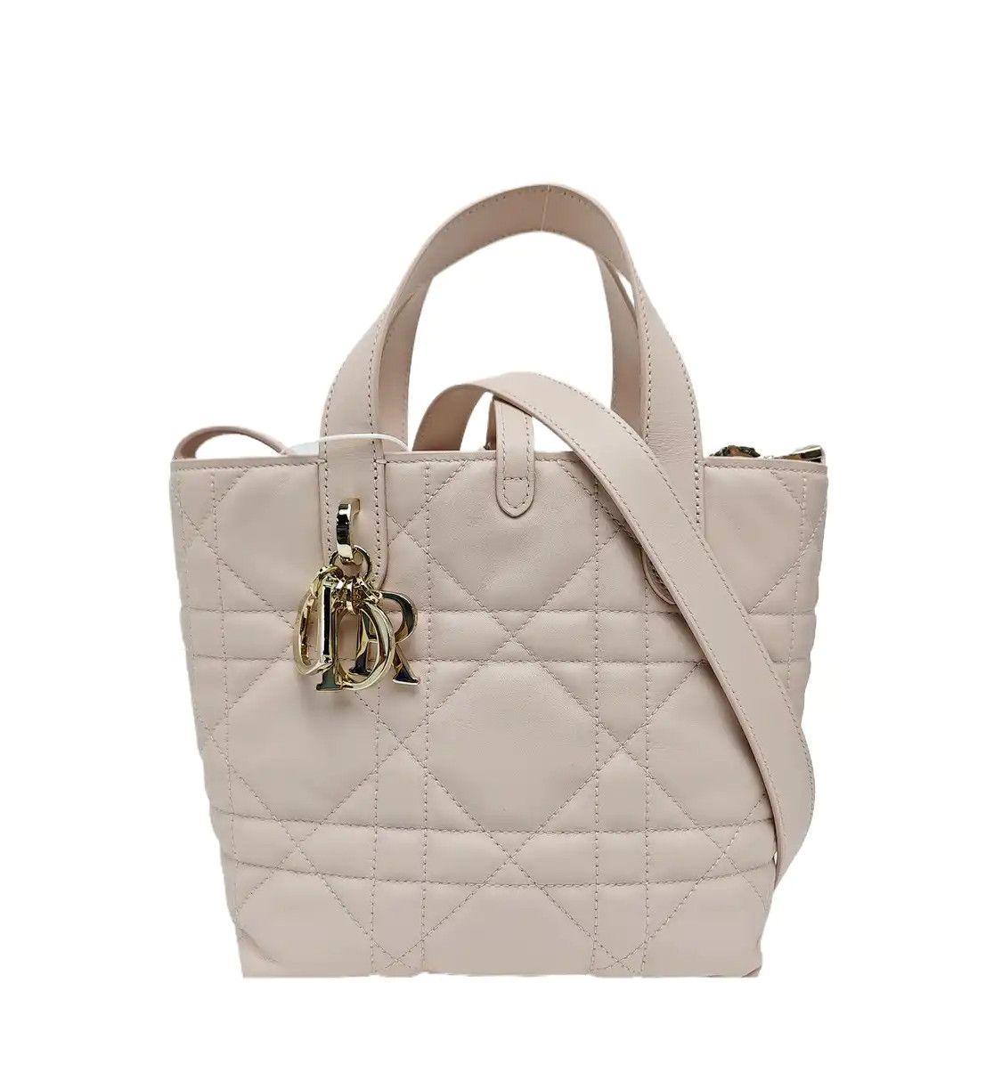 Dior DIOR Toujours Small light pinkcowhide leather rattan plaid quilted shoulder bag Size ONE SIZE - 1 Thumbnail