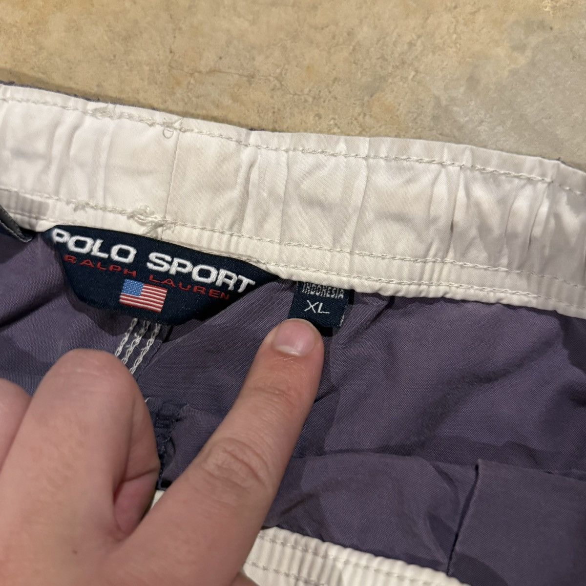 Polo Ralph Lauren 1990s Polo Sport Faded Arc Logo Board Shorts ERD Grunge Size US 38 / EU 54 - 6 Thumbnail