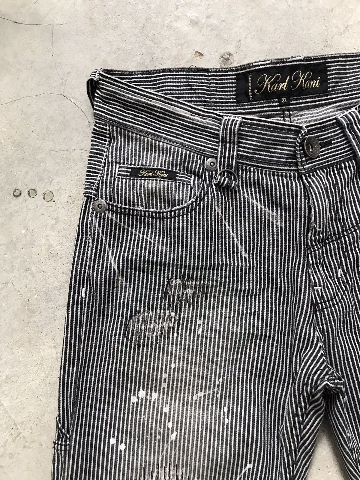 Karl Kani Karl Kani Ripped Hickory Carpenter Denim Jeans Size US 32 / EU 48 - 6 Thumbnail
