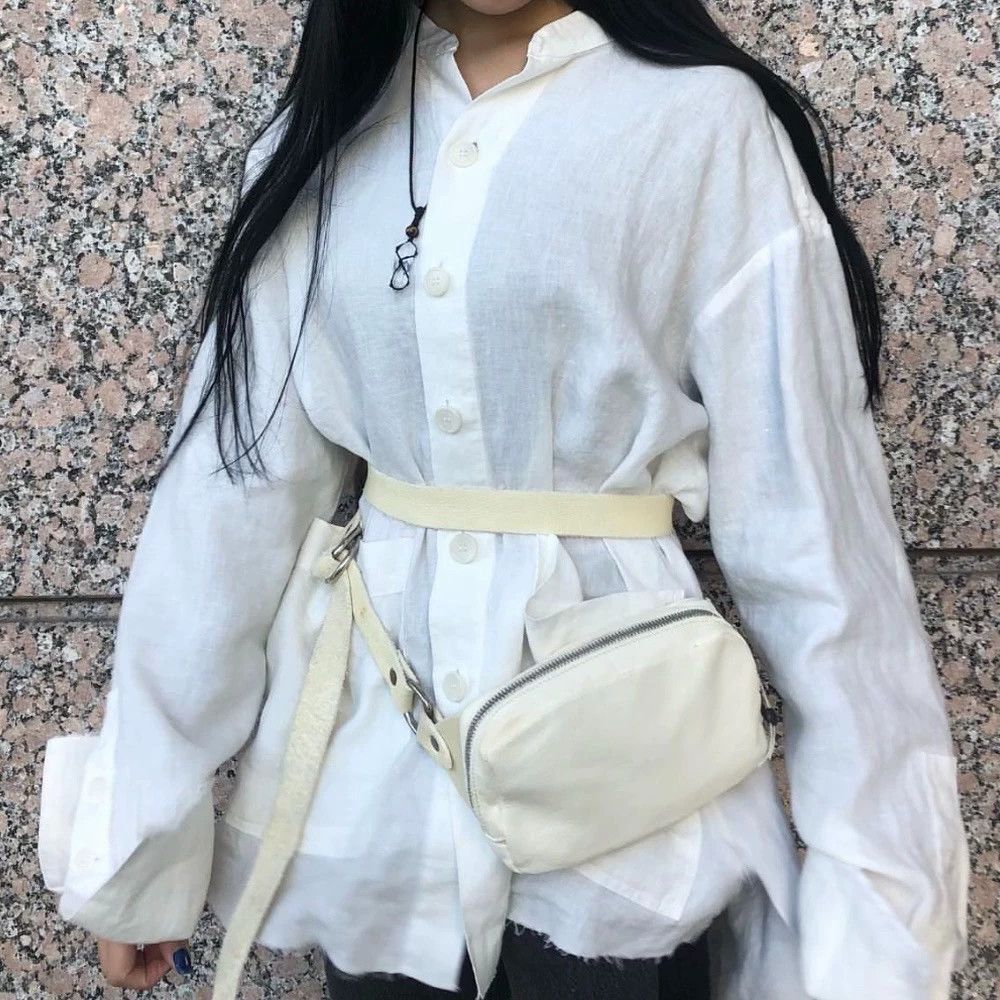 Guidi GUIDI BV03 SOFT HORSE Ivory Distressed Crossbody Size ONE SIZE - 8 Thumbnail