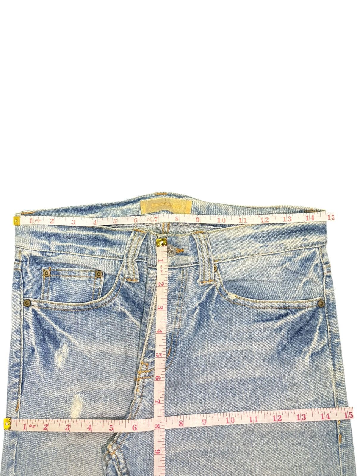 Diesel Vintage Japanese Brand Buckle Back Distressed Jeans Size 29" - 6 Thumbnail