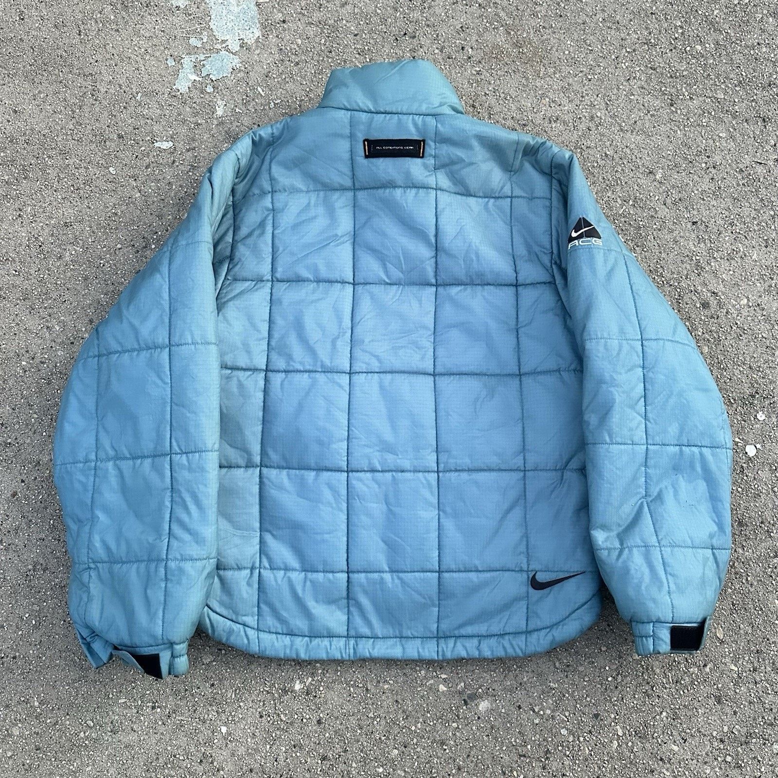 Nike × Nike ACG × Vintage Vintage 90s Nike ACG Quilted Blue Down Puffer Jacket Size US S / EU 44-46 / 1 - 3 Thumbnail