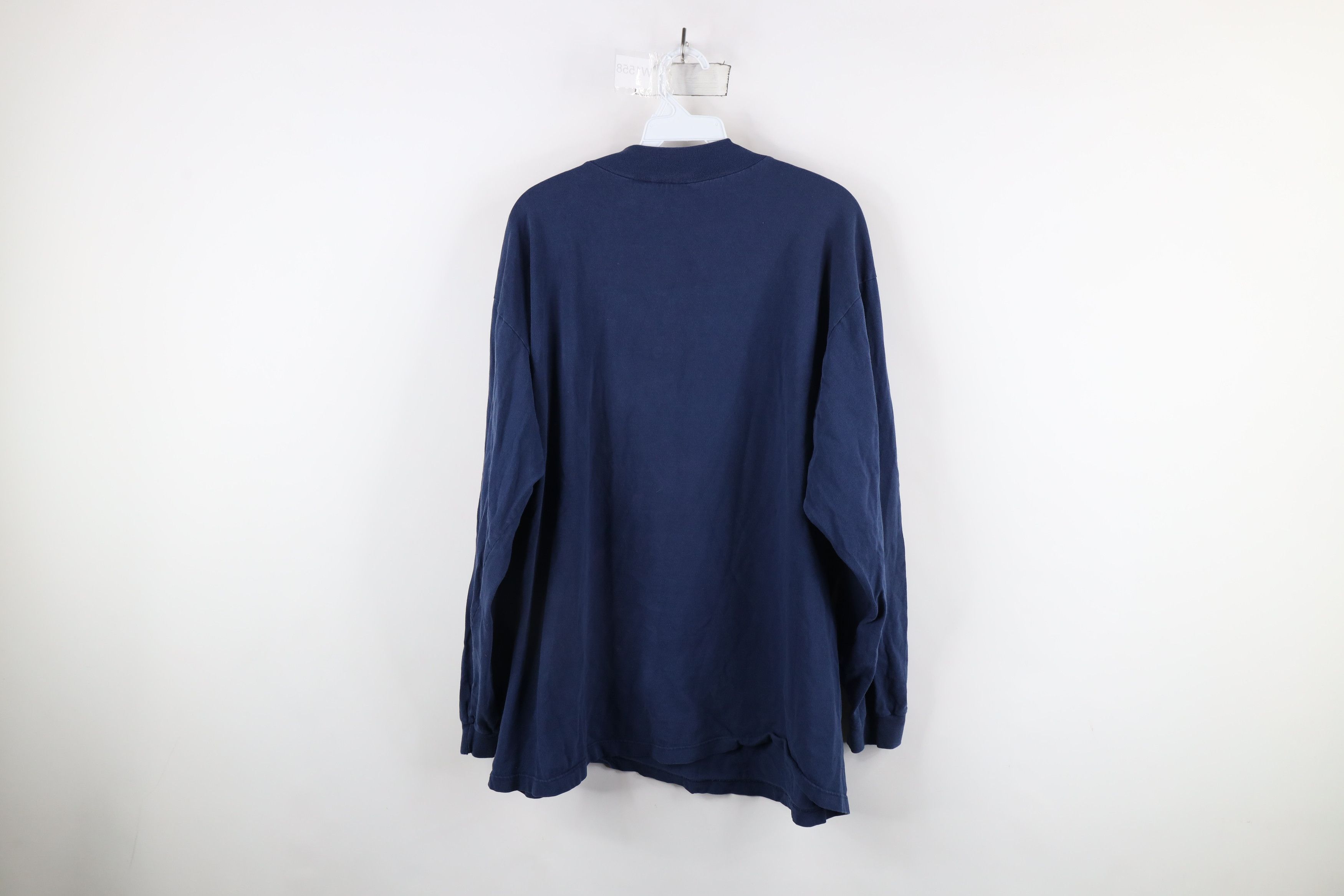 Hanes × Vintage Vintage 80s 90s Hanes Mock Neck Long Sleeve T-Shirt USA Size US XL / EU 56 / 4 - 7 Thumbnail