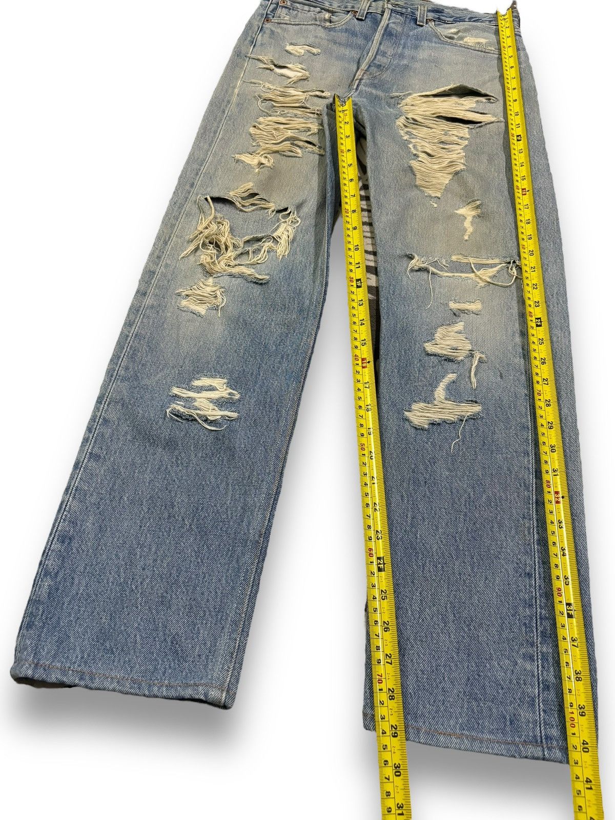 Levi's Vintage 90s Levis 501 Mud Wash Distressed Grunge Jeans Size US 30 / EU 46 - 16 Thumbnail