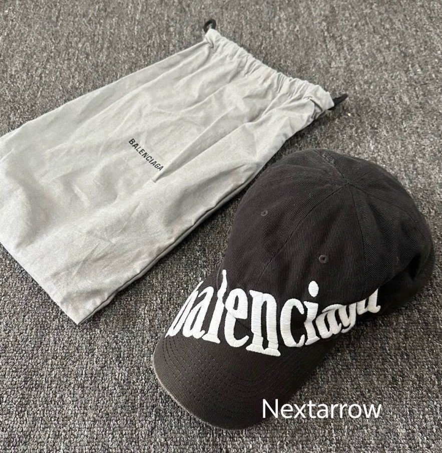 BALENCIAGA Embroidered Logo Curved brimmed Bas2412-Nextarrow