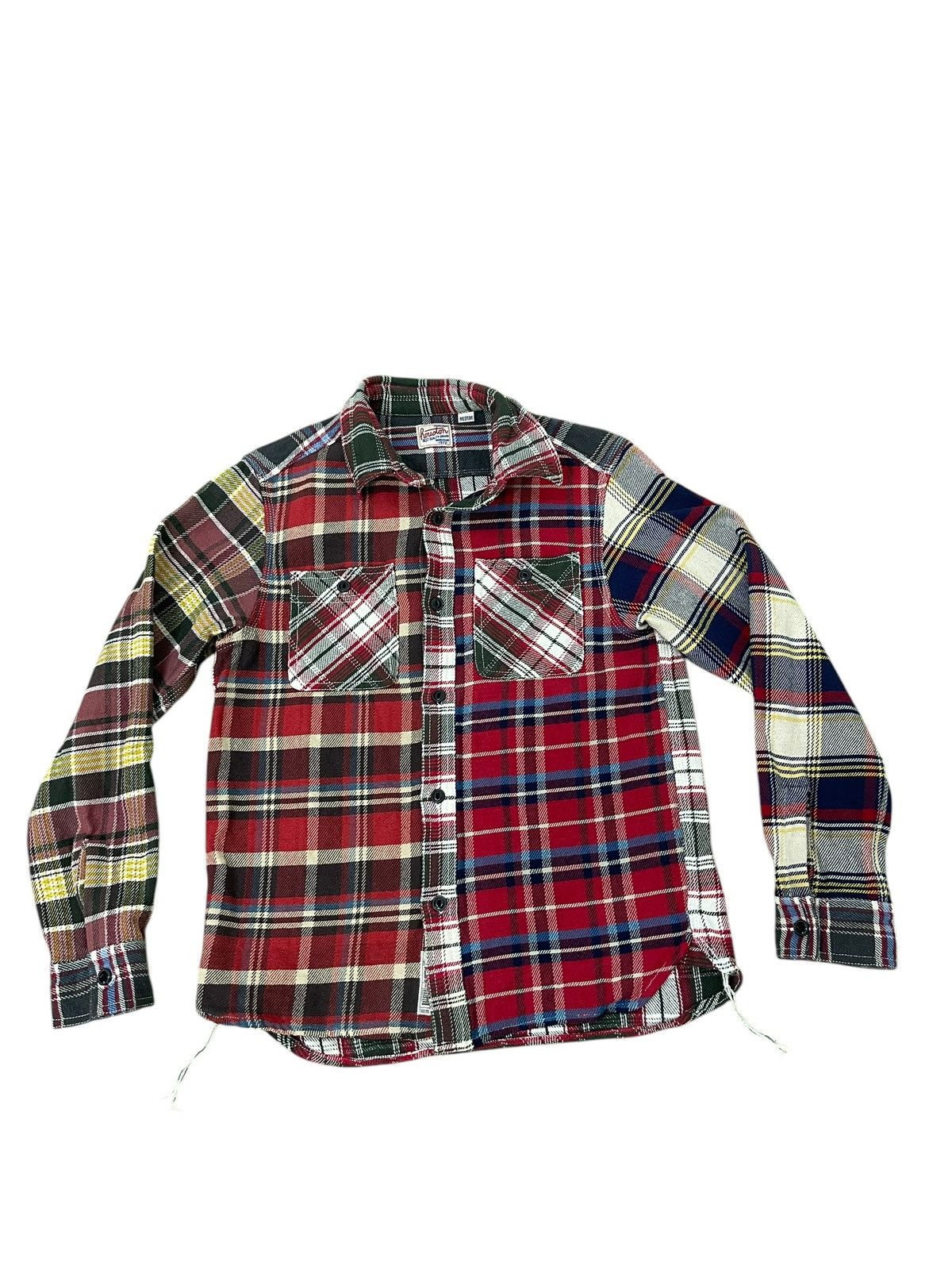 Japanese Brand Multi Plaid Houston Union Made Flannel Shirt Workwear 6🟩7 Size US M / EU 48-50 / 2 - 2 Thumbnail