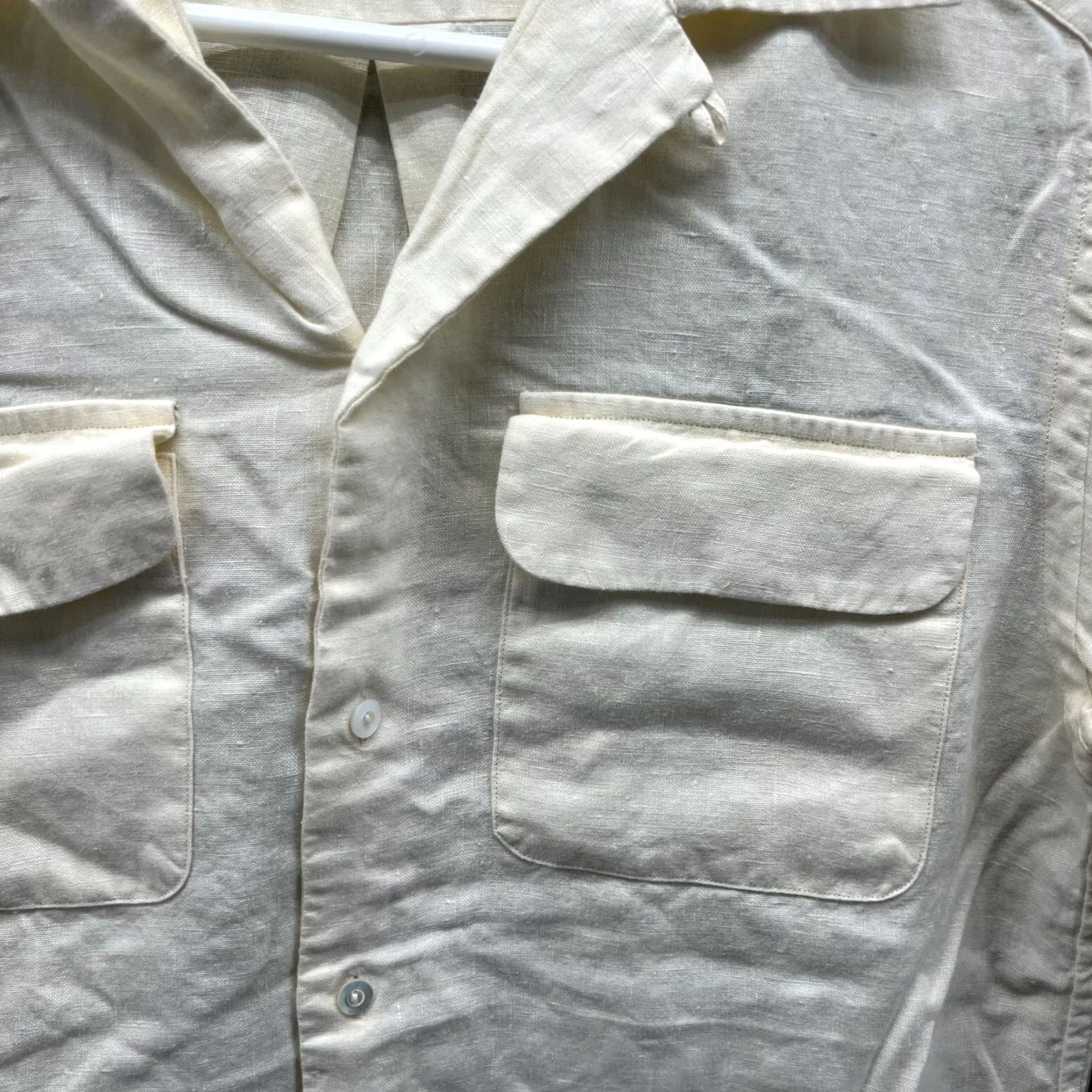 Polo Ralph Lauren VINTAGE Ralph Lauren Sport Shirt Women 2 Button-Up Linen Yellow Long Sleeve Casual, Party/Cocktail, Travel Womens Size XS / US 0-2 / IT 36-38 - 7 Thumbnail