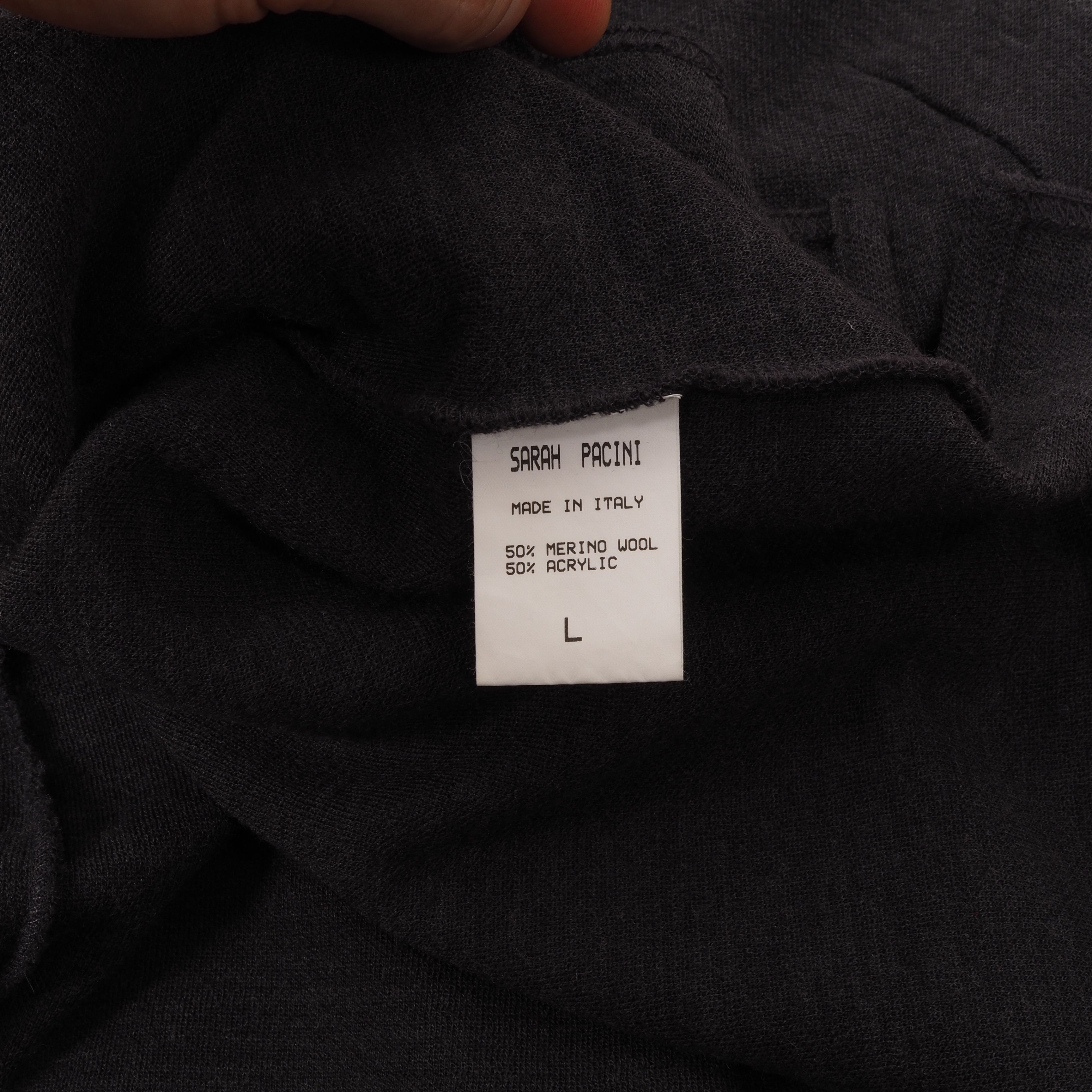 Sarah Pacini Sarah Pacini Women's Wool Gray Sleeveless Tank Top T-Shirt Size L / US 10 / IT 46 - 4 Thumbnail