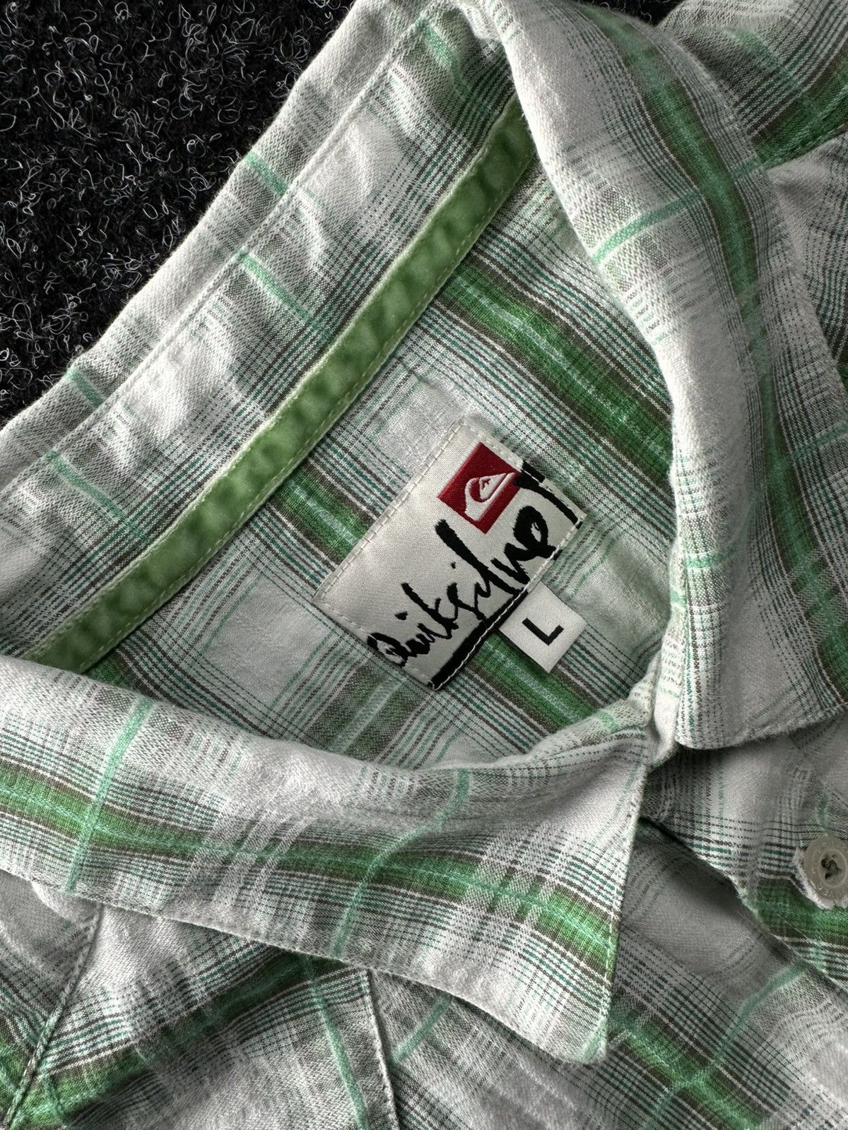 Quiksilver × Vintage 🚨Vintage 90s Logo QUICKSILVER beach short sleeve Y2K HAWAII Size US L / EU 52-54 / 3 - 5 Thumbnail