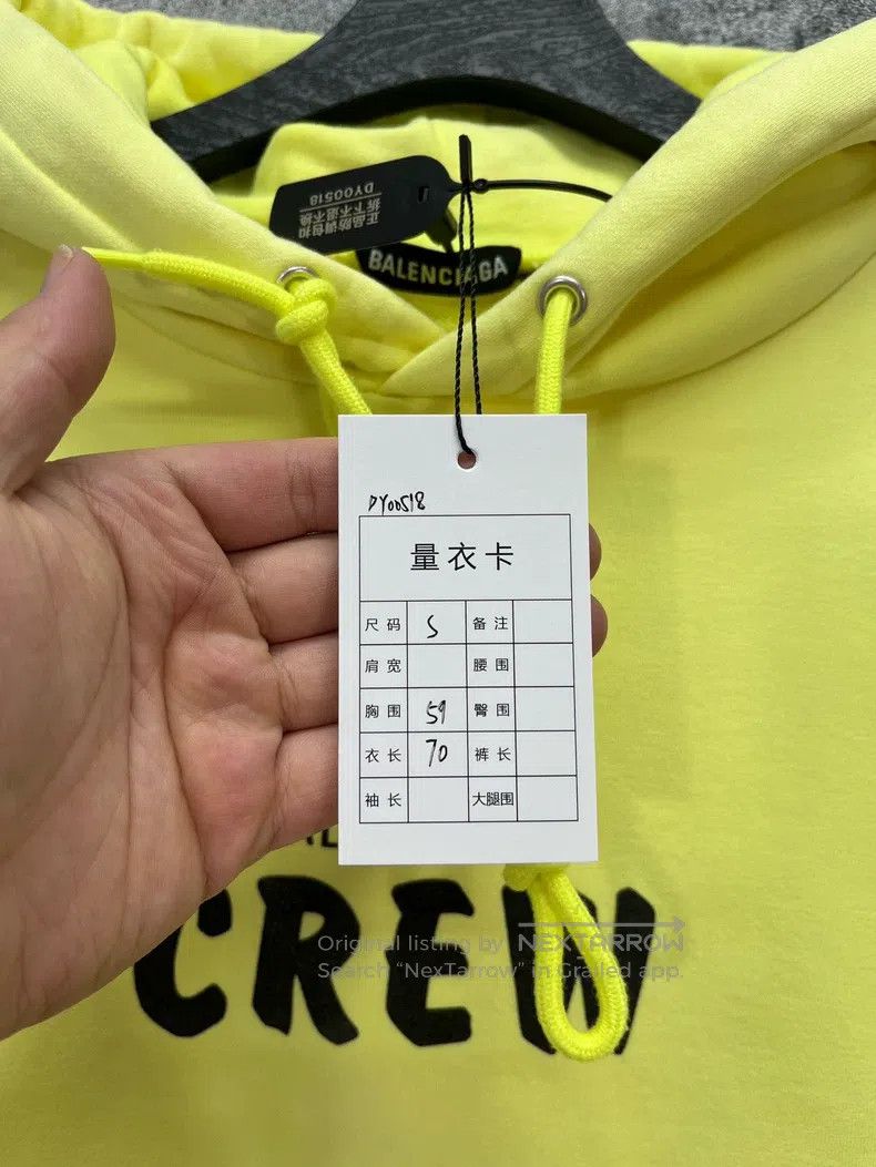 Balenciaga Balenciaga CREW lettering hooded sweatshirt Size US S / EU 44-46 / 1 - 5 Thumbnail