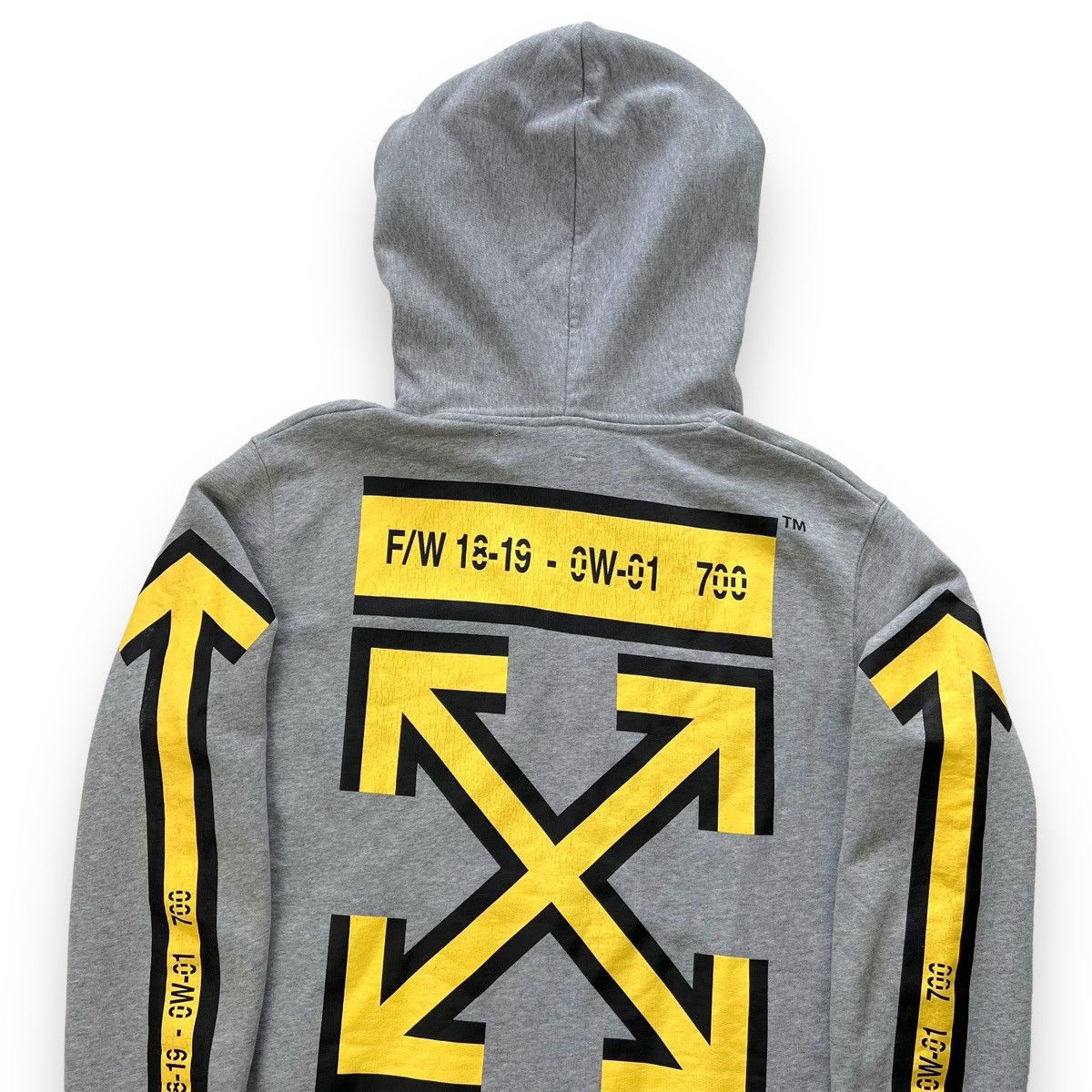 Off white grey and yellow hoodie hotsell