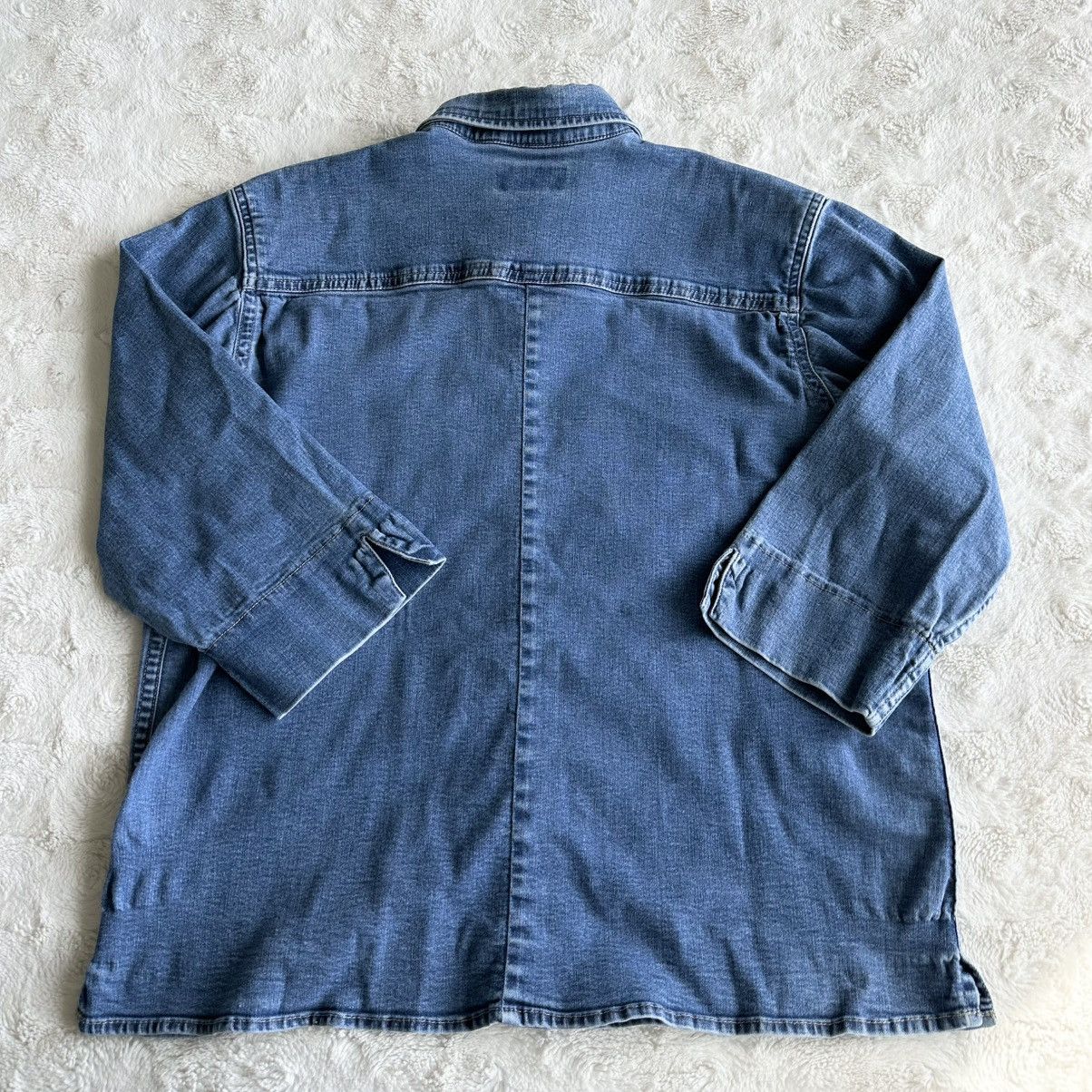 St. Johns Bay Vintage St Johns Bay Denim Shirt Womens M Blue 3/4 Sleeves Size M / US 6-8 / IT 42-44 - 3 Thumbnail