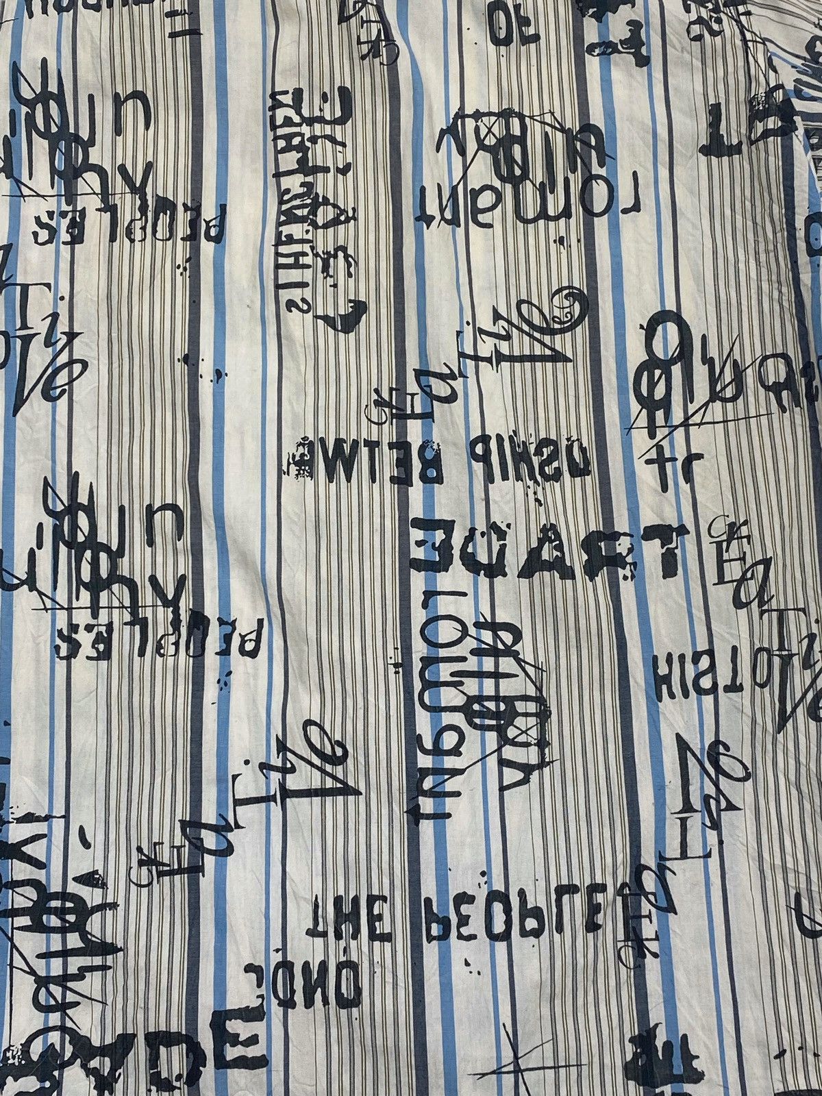Hysteric Glamour Vintage YIN WEY Striped Avant Garde y2k Button Up Size US L / EU 52-54 / 3 - 8 Thumbnail