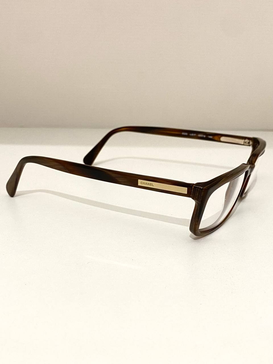 Chanel Chanel CC Logo Square Rectangular Brown Eyeglasses Vintage Size ONE SIZE - 6 Thumbnail