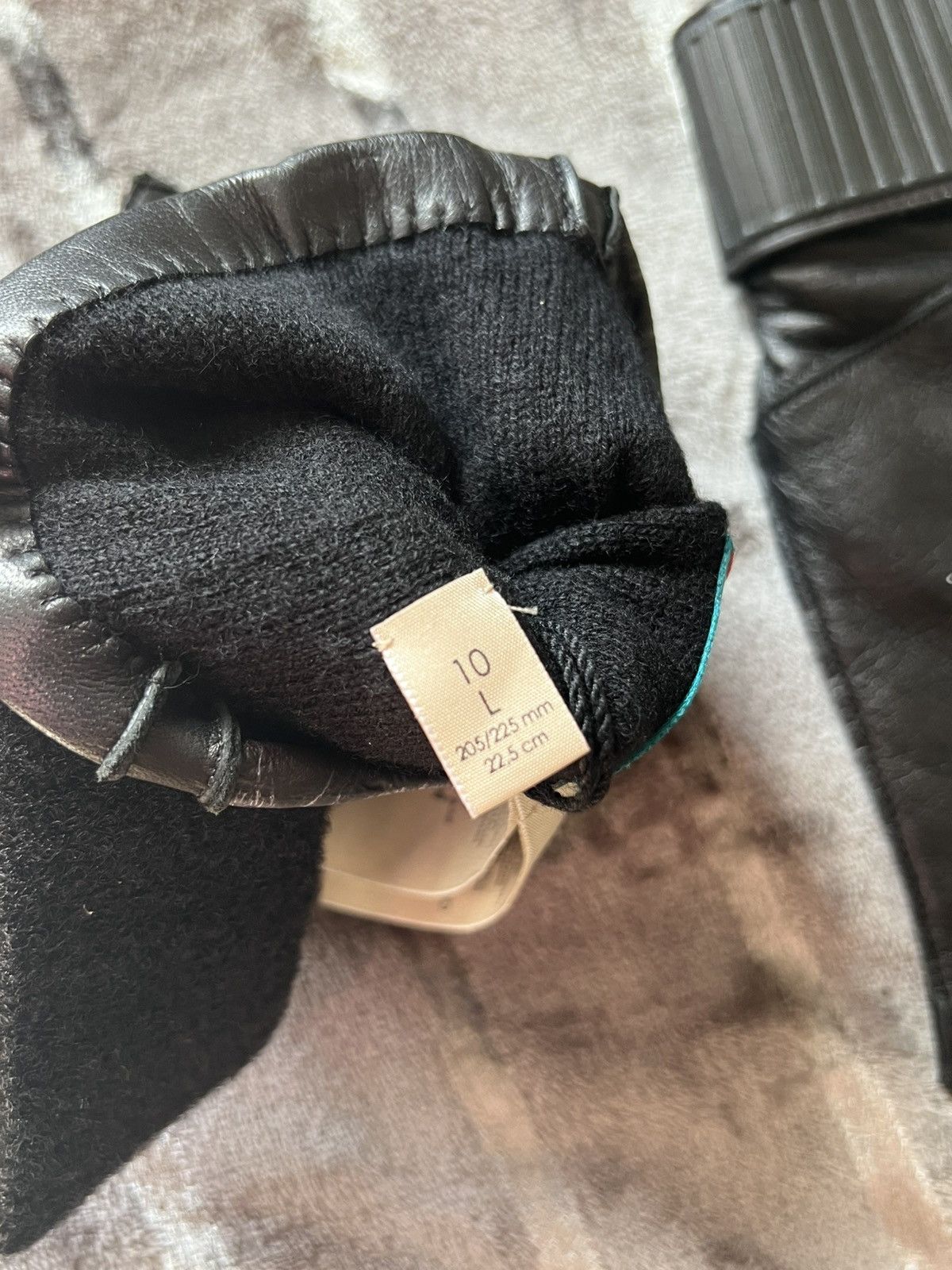 Adidas × Gucci Gucci x Adidas Black Leather Gloves Size ONE SIZE - 4 Thumbnail