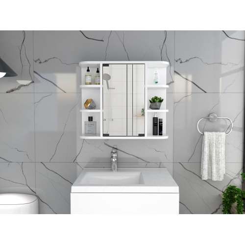 Designer × Homemade Valdez Medicine Cabinet With Six Shelves, Mirror Cabinet Size US L / EU 52-54 / 3 - 1 Thumbnail