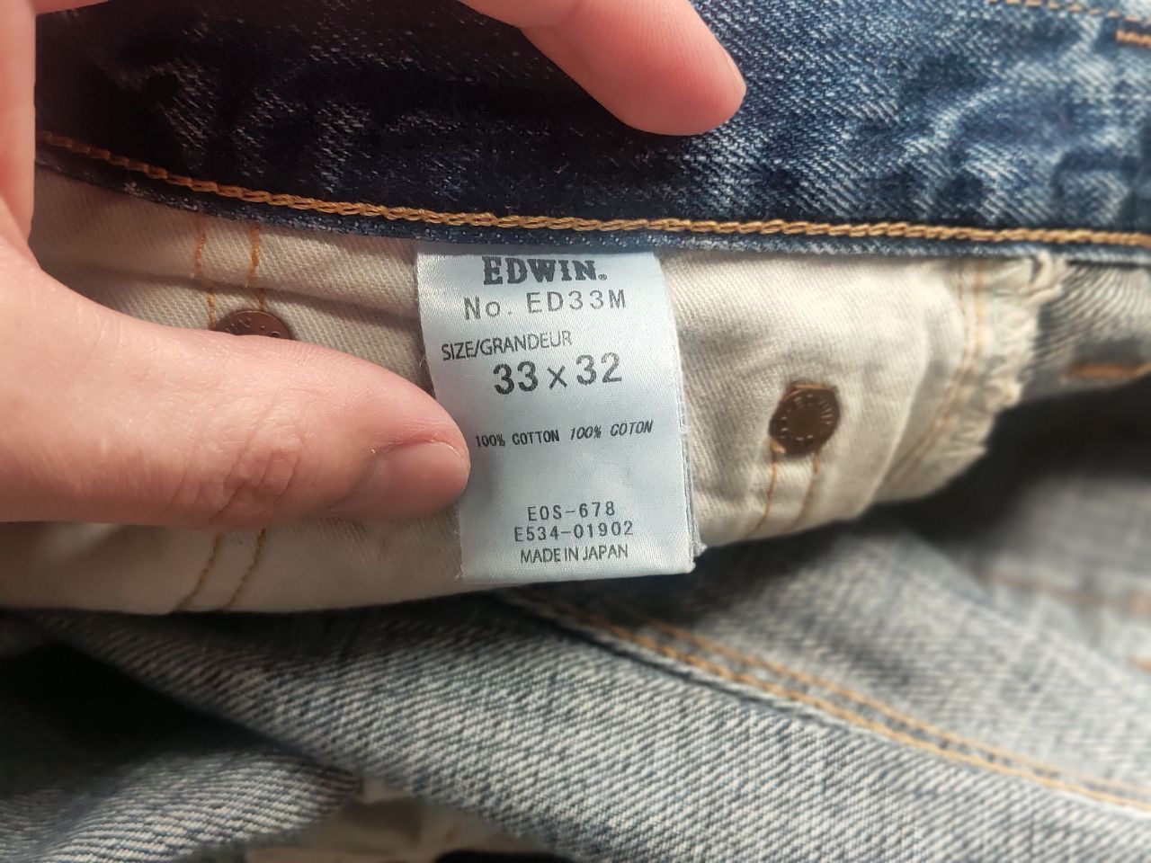 Edwin Vintage 90's Edwin Japan Selvedge paint denim Jeans Ed33m Size US 33 - 19 Thumbnail