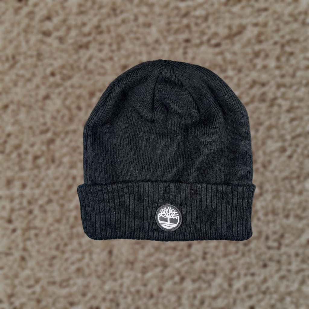Timberland Timberland Beanie Beanie Adult One Size Black Knit 100% Acrylic Ski Hike Camp Unisex Mens Womens Size ONE SIZE - 1 Thumbnail