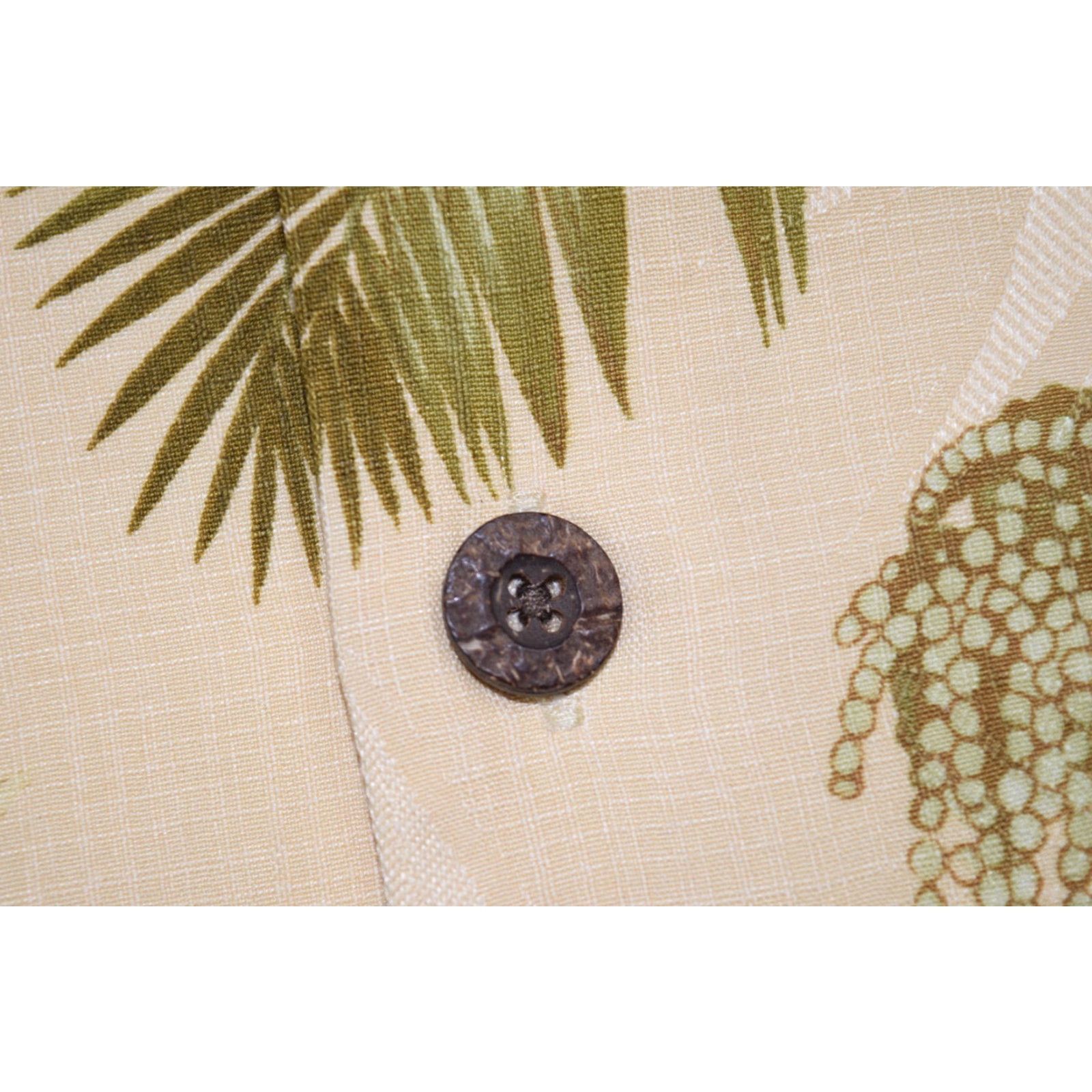 Tommy Bahama VINTAGE Tommy Bahama Hawaiian Shirt Men L Palm Fronds Silk Button-Up Short Sleeve Yellow Adult Large 100% Silk Mens Size US L / EU 52-54 / 3 - 4 Thumbnail