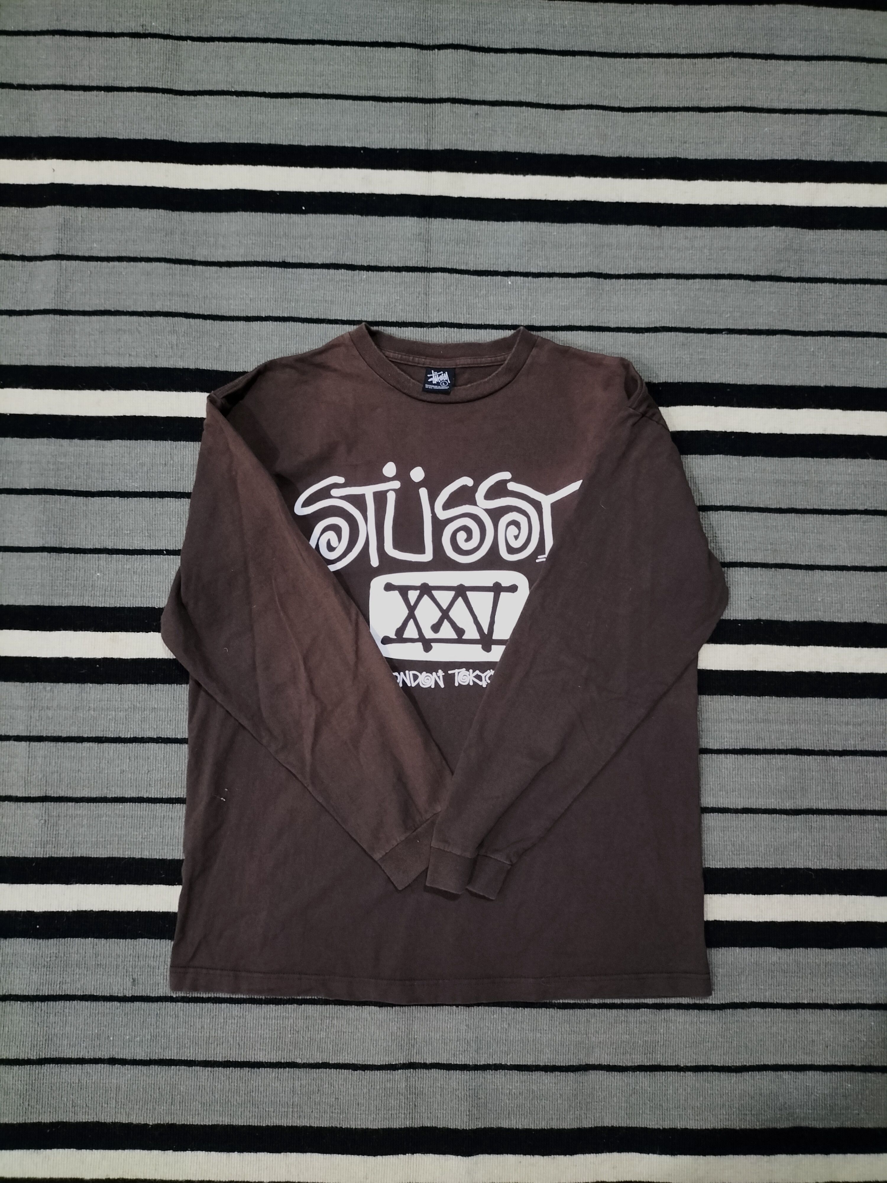 Vintage stussy 90s faded brown longshirt