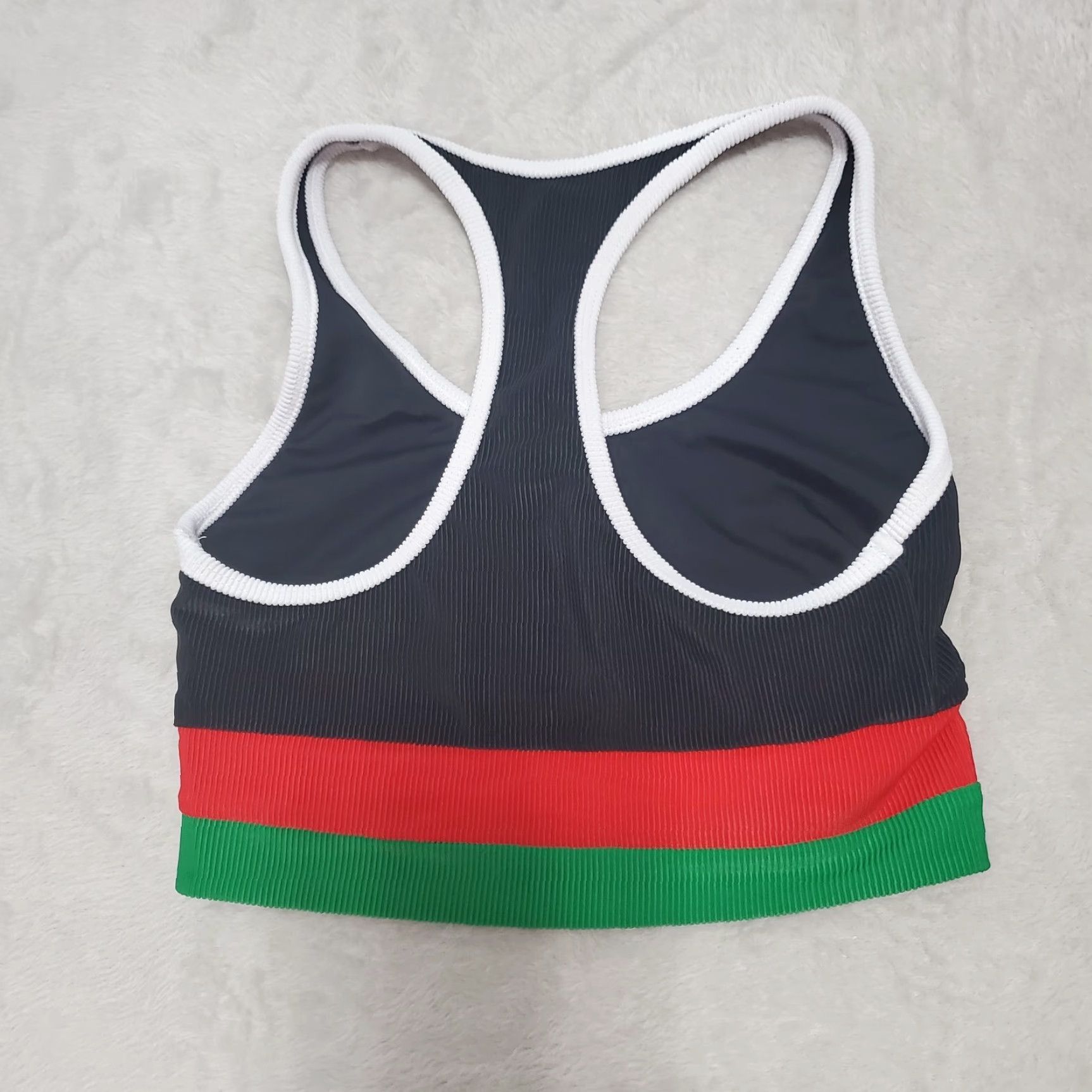 Beach Riot BEACH RIOT SPORT Bra Top & Leggings Set XS Black Colorblock Ribbed Made USA Size XS / US 0-2 / IT 36-38 - 4 Thumbnail