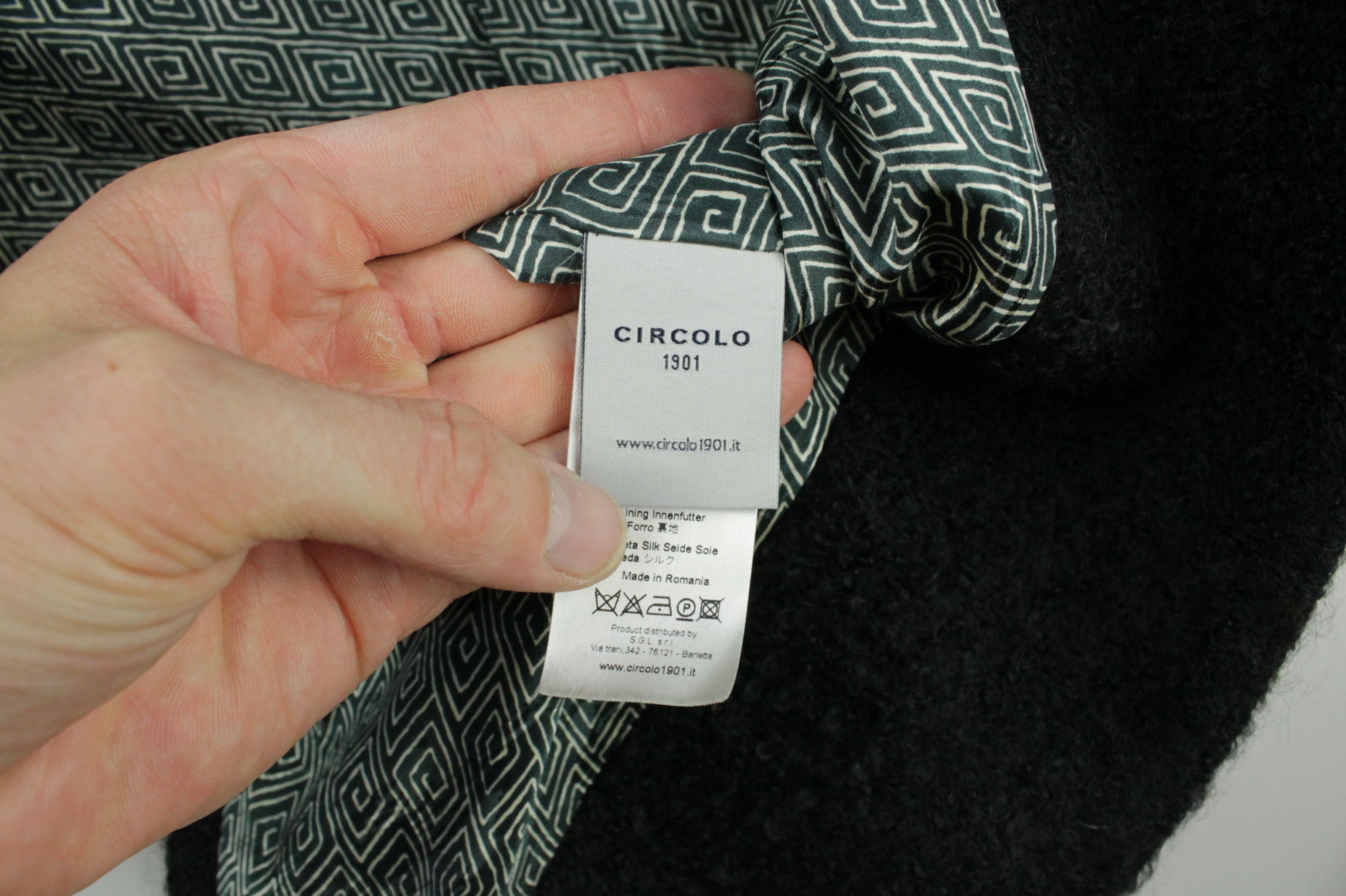 Circolo 1901 Circolo 1901 Mohair Wool Blend Black Women's Coat Size S / US 4 / IT 40 - 11 Thumbnail