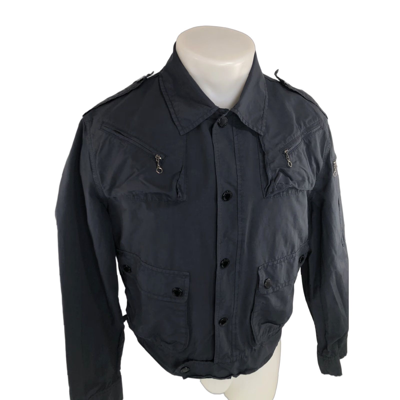 Polo Ralph Lauren VINTAGE Polo / Ralph Lauren Jacket Mens M Zip Utility 90s Nylon Grayish Blue 90s Theme Zipped Pockets Size US M / EU 48-50 / 2 - 1 Thumbnail