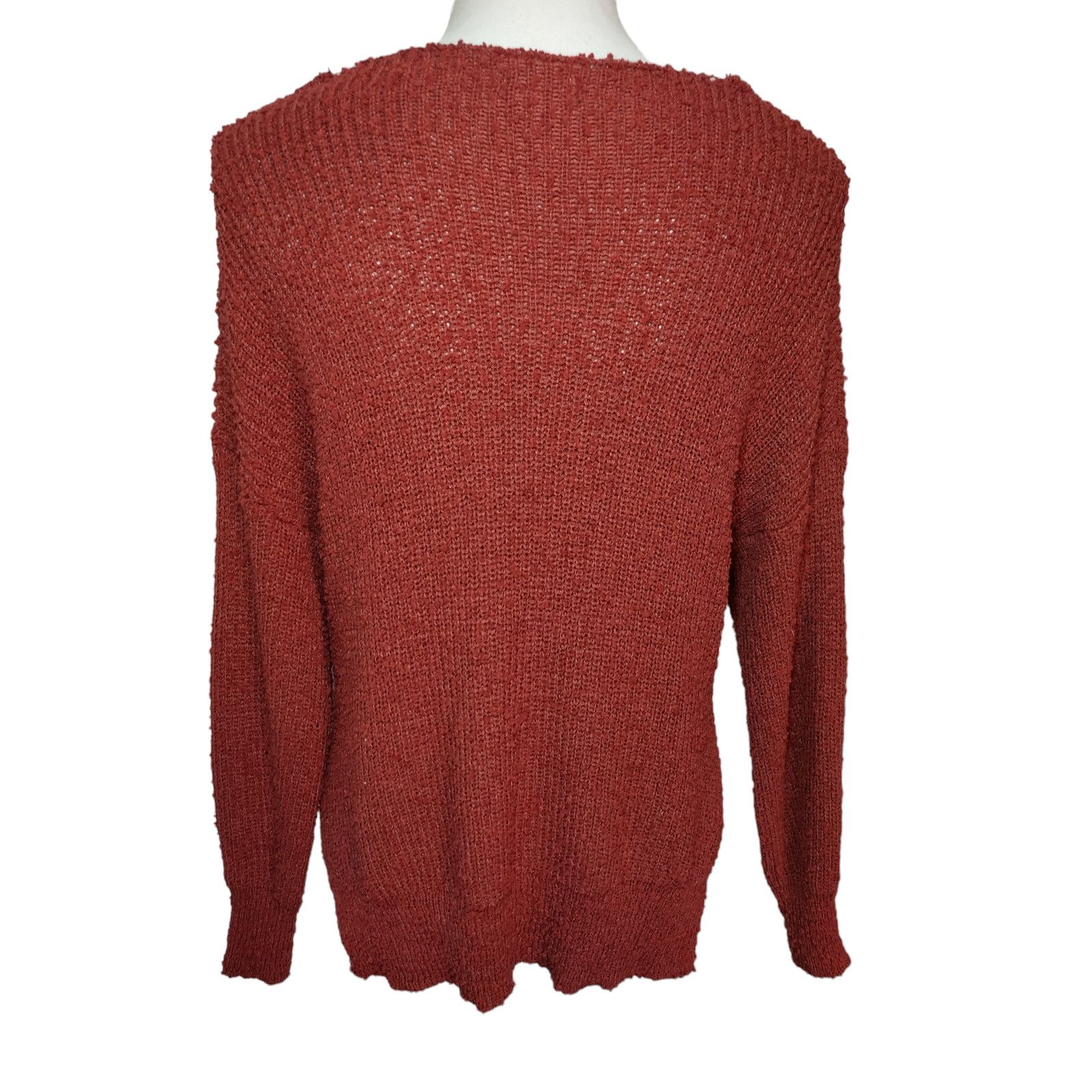 Debut Debut Womens Sweater Long Sleeves Pullover Orange Size XS Size XS / US 0-2 / IT 36-38 - 7 Thumbnail