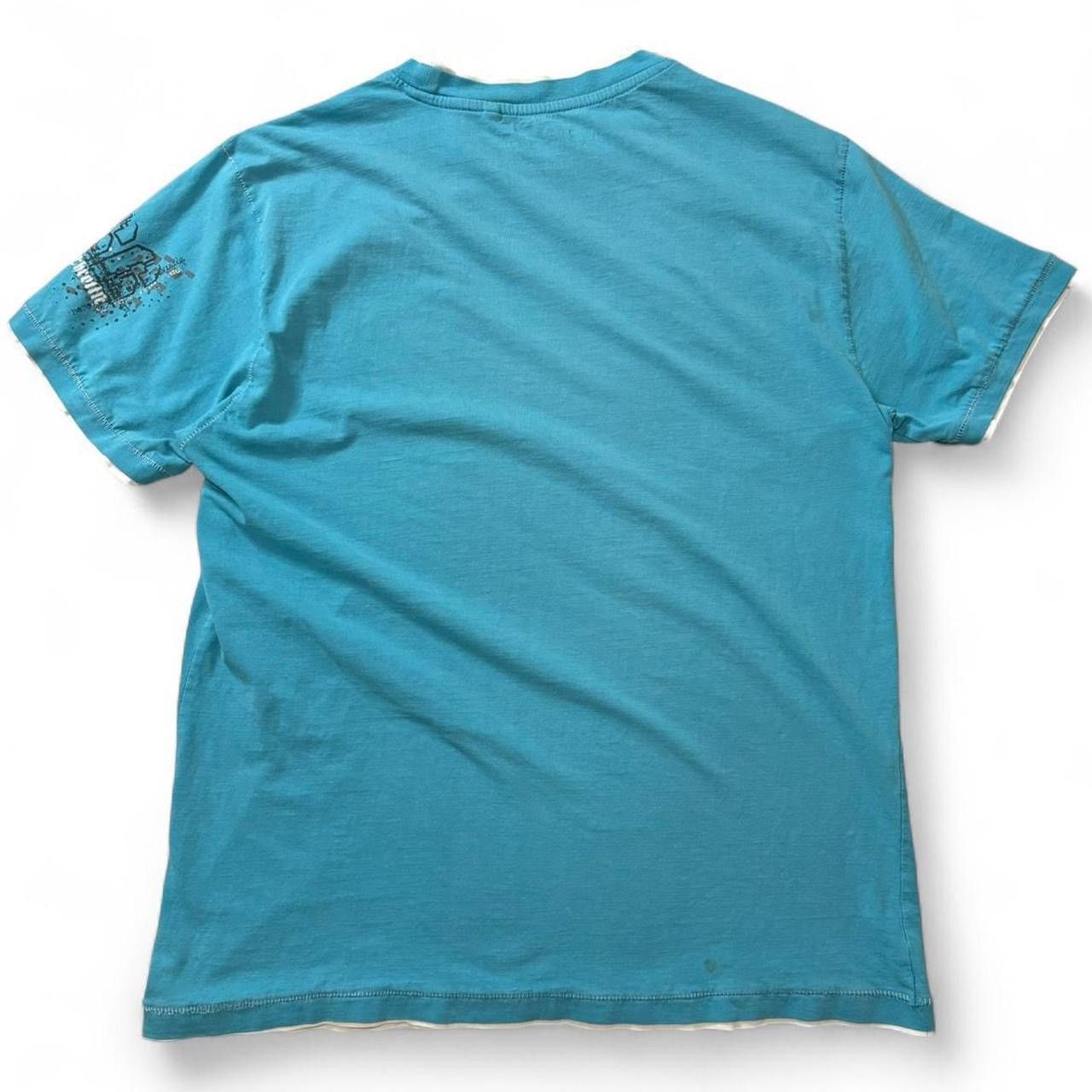 Vintage Vintage Y2K Light Blue Layered Graphic Tee - L Size US L / EU 52-54 / 3 - 6 Thumbnail