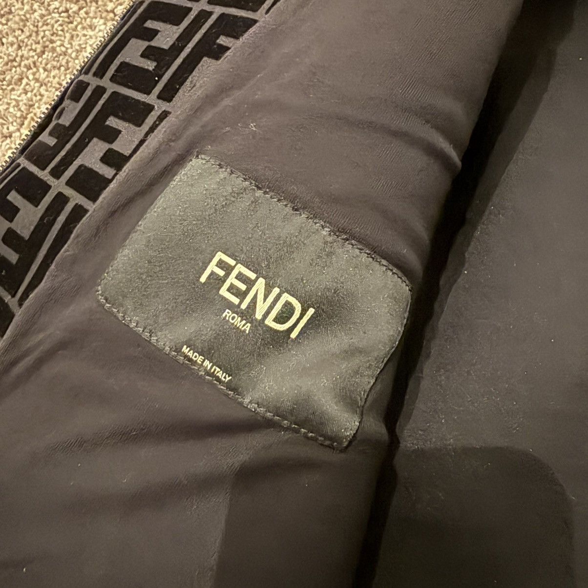 Fendi Fendi FF logo all over bomber jacket velvet logo bug eyes Size US L / EU 52-54 / 3 - 8 Thumbnail