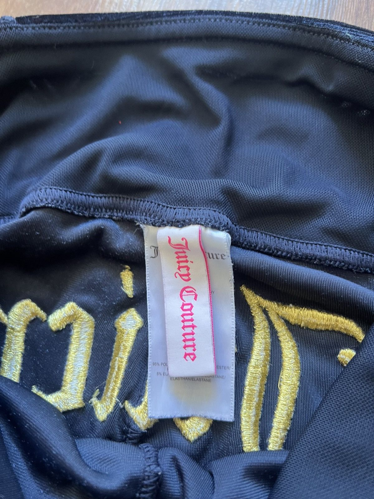 Juicy Couture Juicy Couture Velour Pants (Black/Gold) Size 29" - 7 Thumbnail
