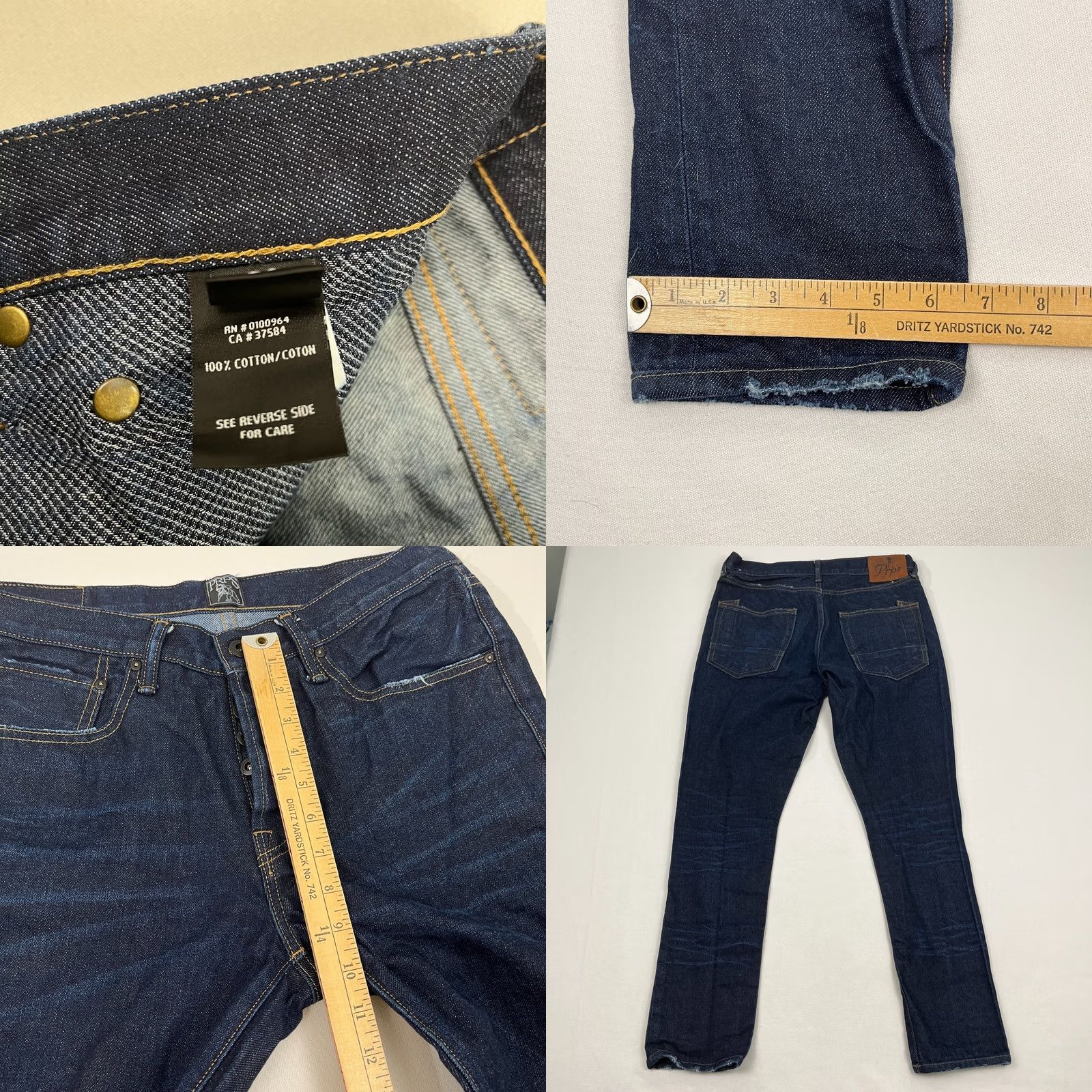 Prps PRPS Jeans Mens 32x30 Slim Fit BMW Blue Wash Denim Hip Hop Streetwear Distressed Jeans Size US 32 / EU 48 - 8 Thumbnail