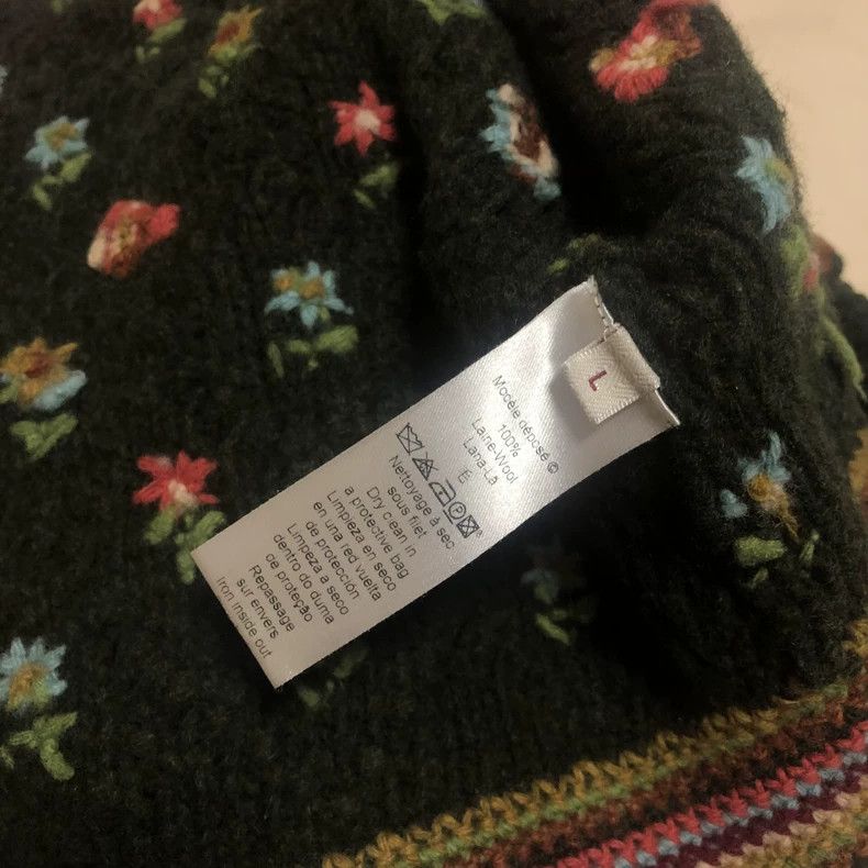 Kenzo KENZO Floral knit cardigan sweater Size L / US 10 / IT 46 - 7 Thumbnail