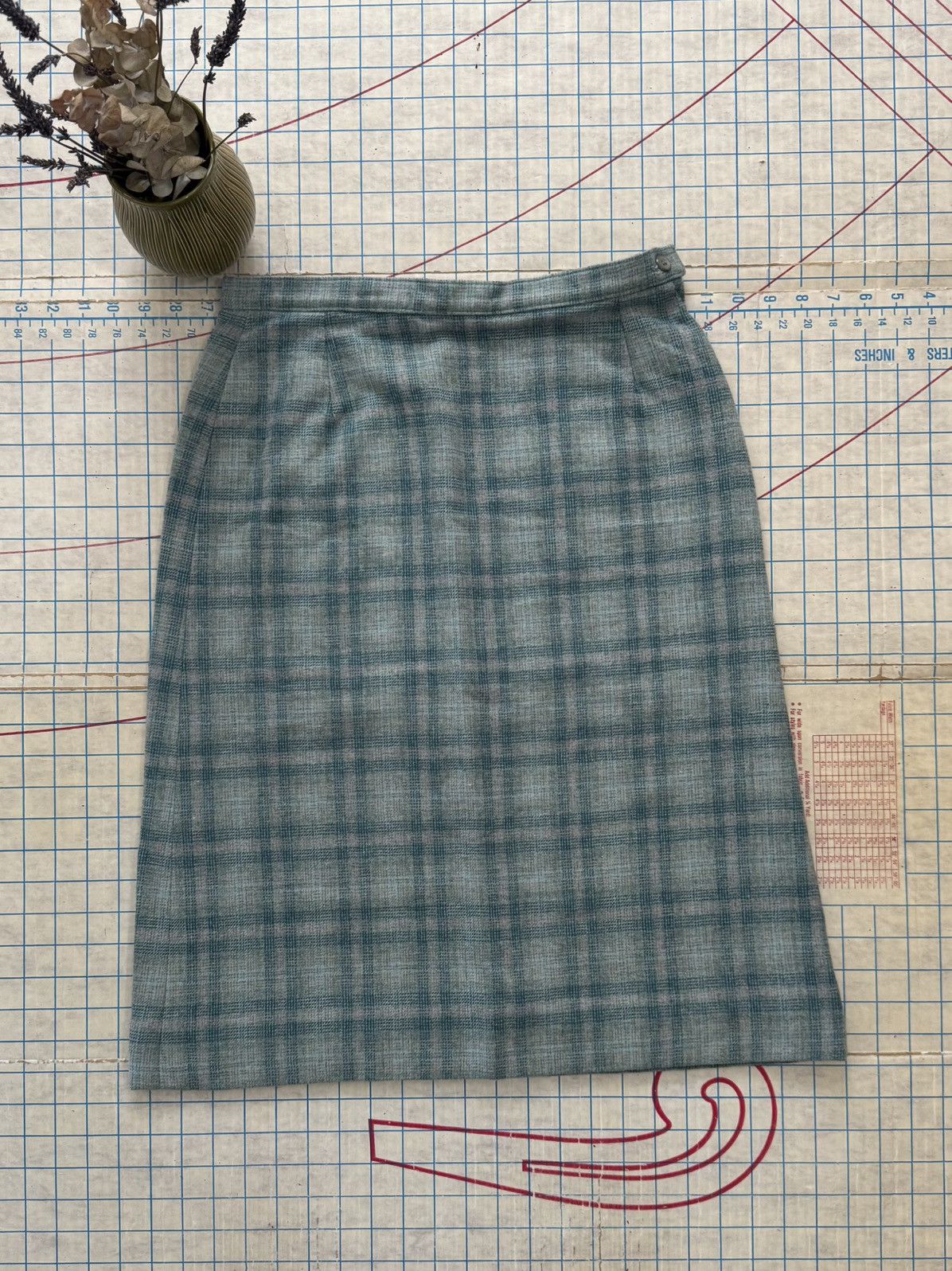 Pendleton × Vintage Vintage Pendleton Wool Plaid Skirt Made in USA Blue Size 28" / US 6 / IT 42 - 1 Thumbnail