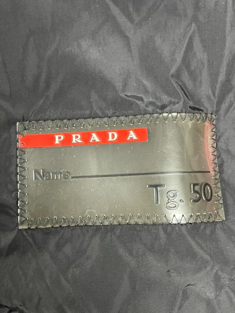 Prada Prada Brown Stitching Metal Triangle Logo Loog Nylon Windbr Size US M / EU 48-50 / 2 - 6 Thumbnail