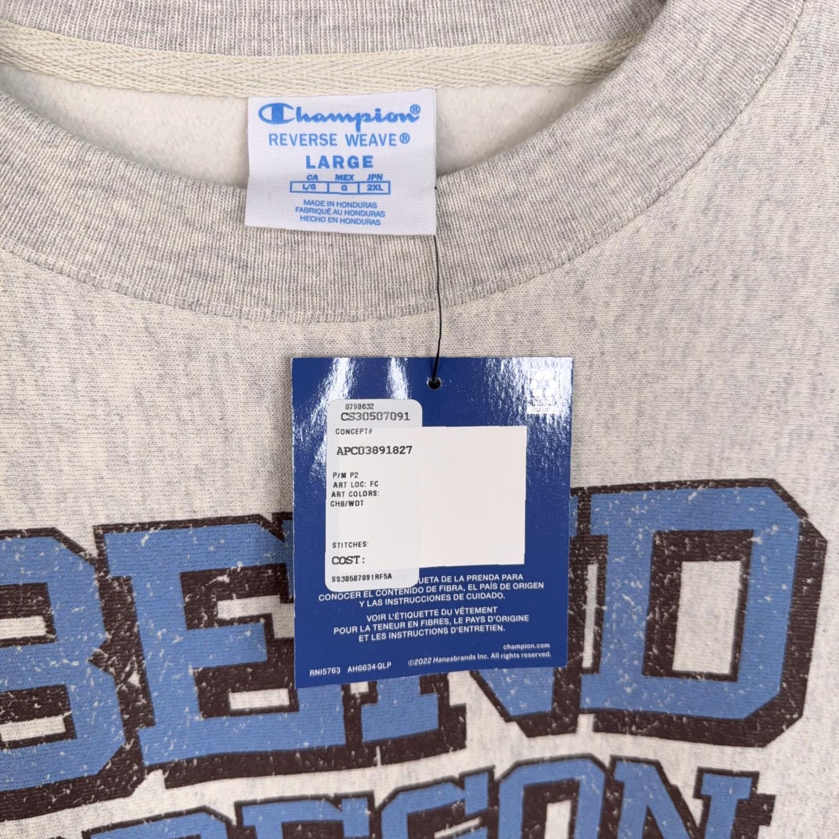 Champion Champion Reverse Weave Sweatshirt Mens Large Gray Bend Oregon Pacific Northwest Crewneck City Graphic Print NWT Size US L / EU 52-54 / 3 - 5 Thumbnail