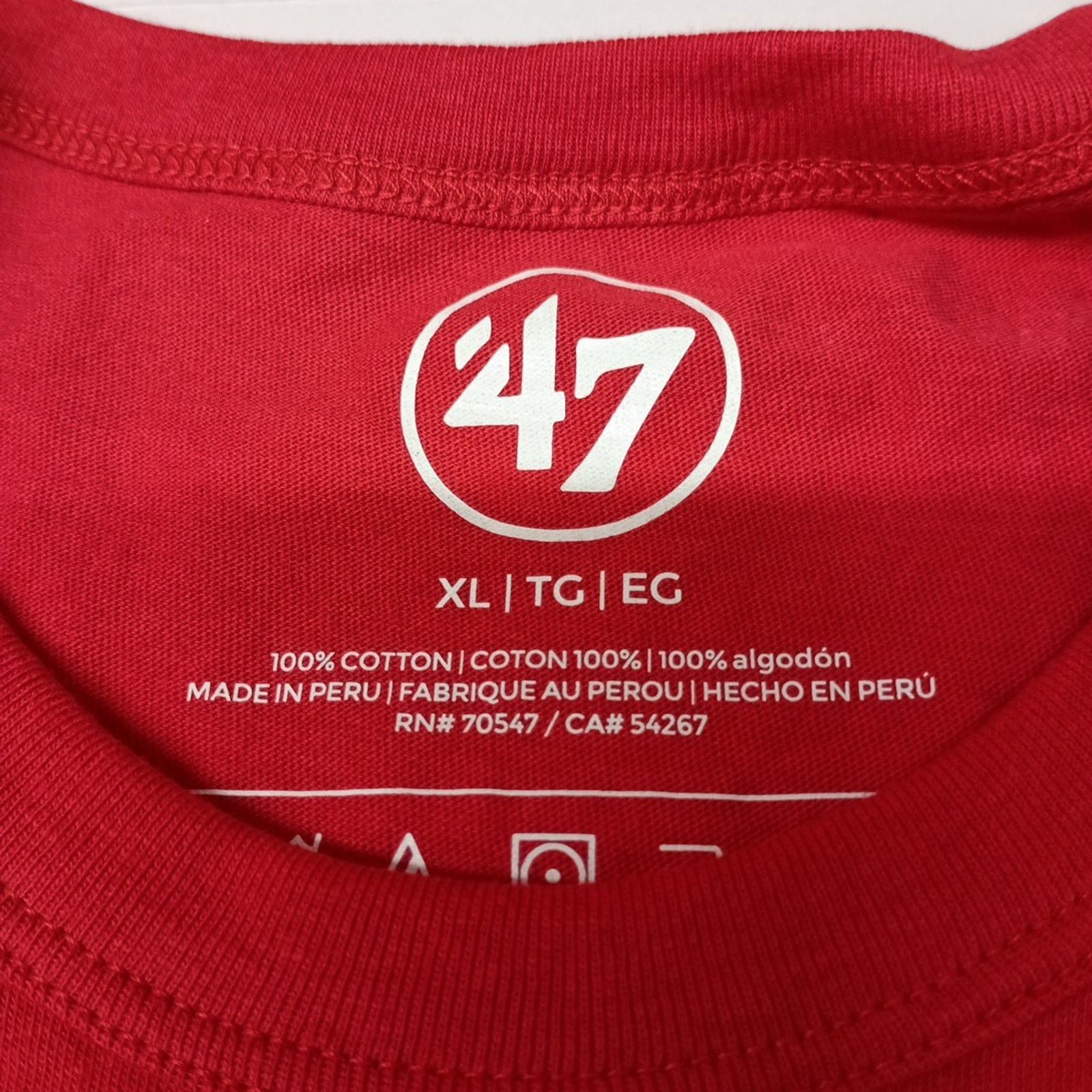 47 Brand Chicago Bulls Basketball T-Shirt Men's XL Red Tee '47 Brand Size US XL / EU 56 / 4 - 3 Thumbnail