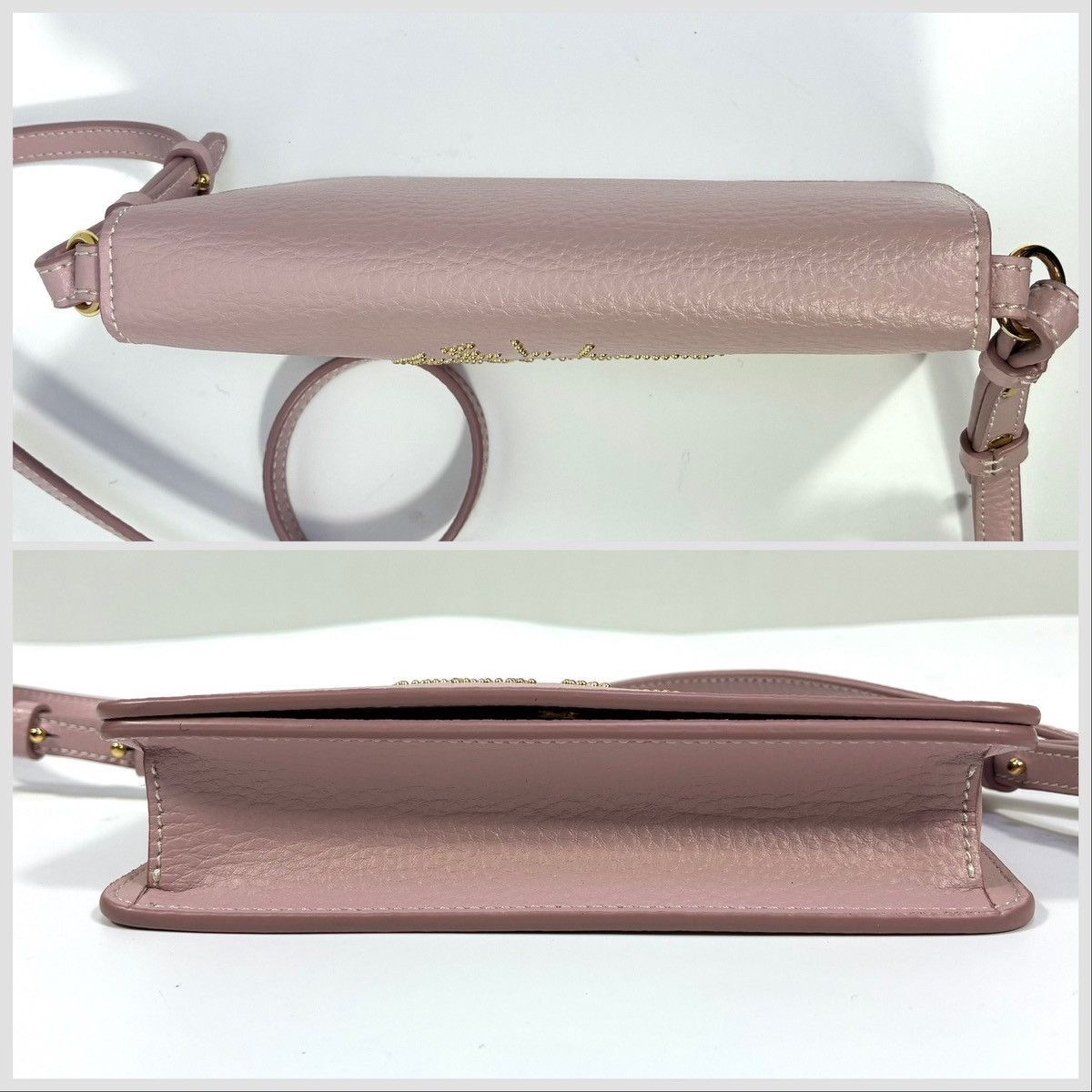 Stella McCartney Stella McCartney Mini Logo Faux Leather Crossbody Pale Mauve Size ONE SIZE - 7 Thumbnail
