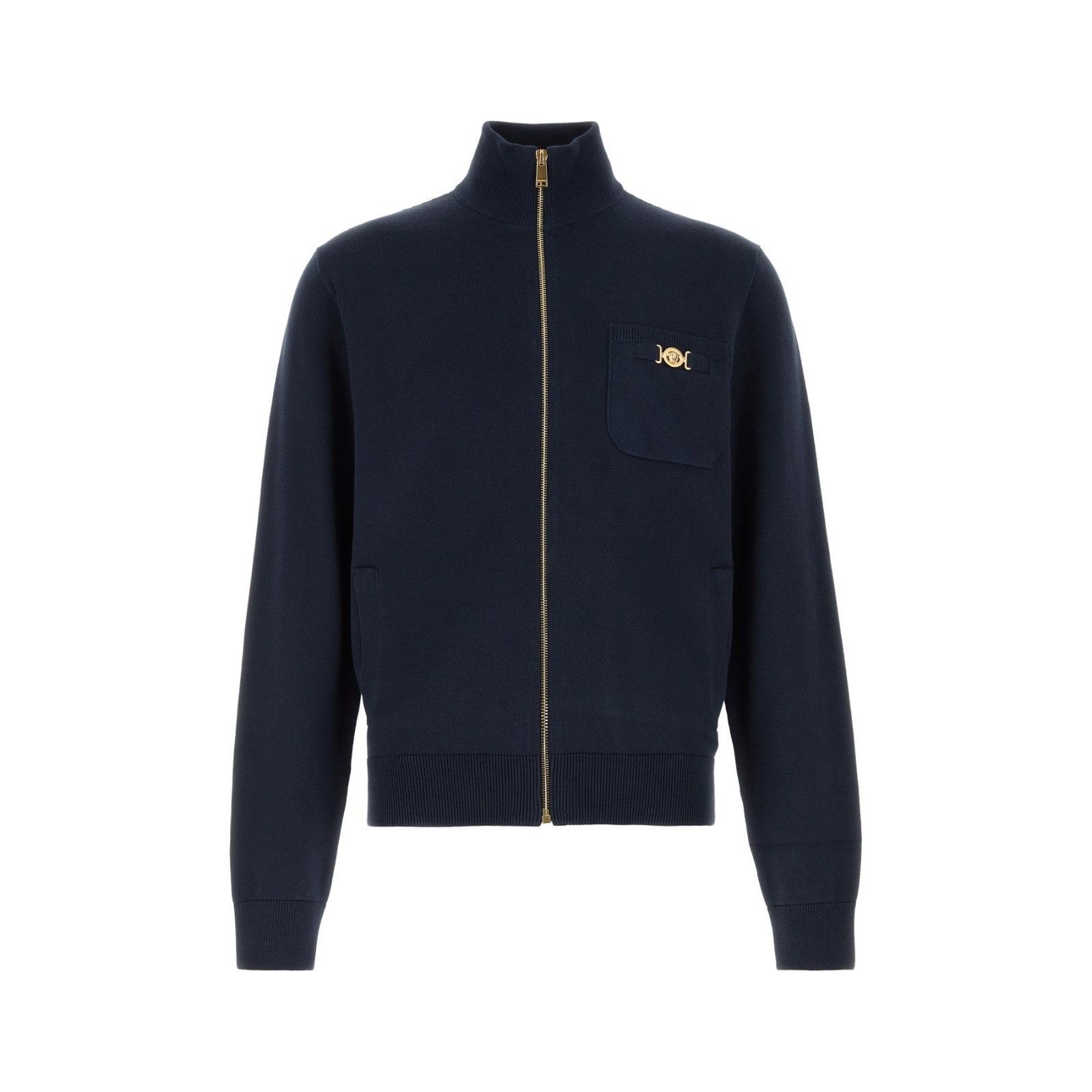 Versace VERSACE Dark Blue Cotton Blend Cardigan New & Authentic (Men Size US XL / EU 56 / 4 - 1 Thumbnail