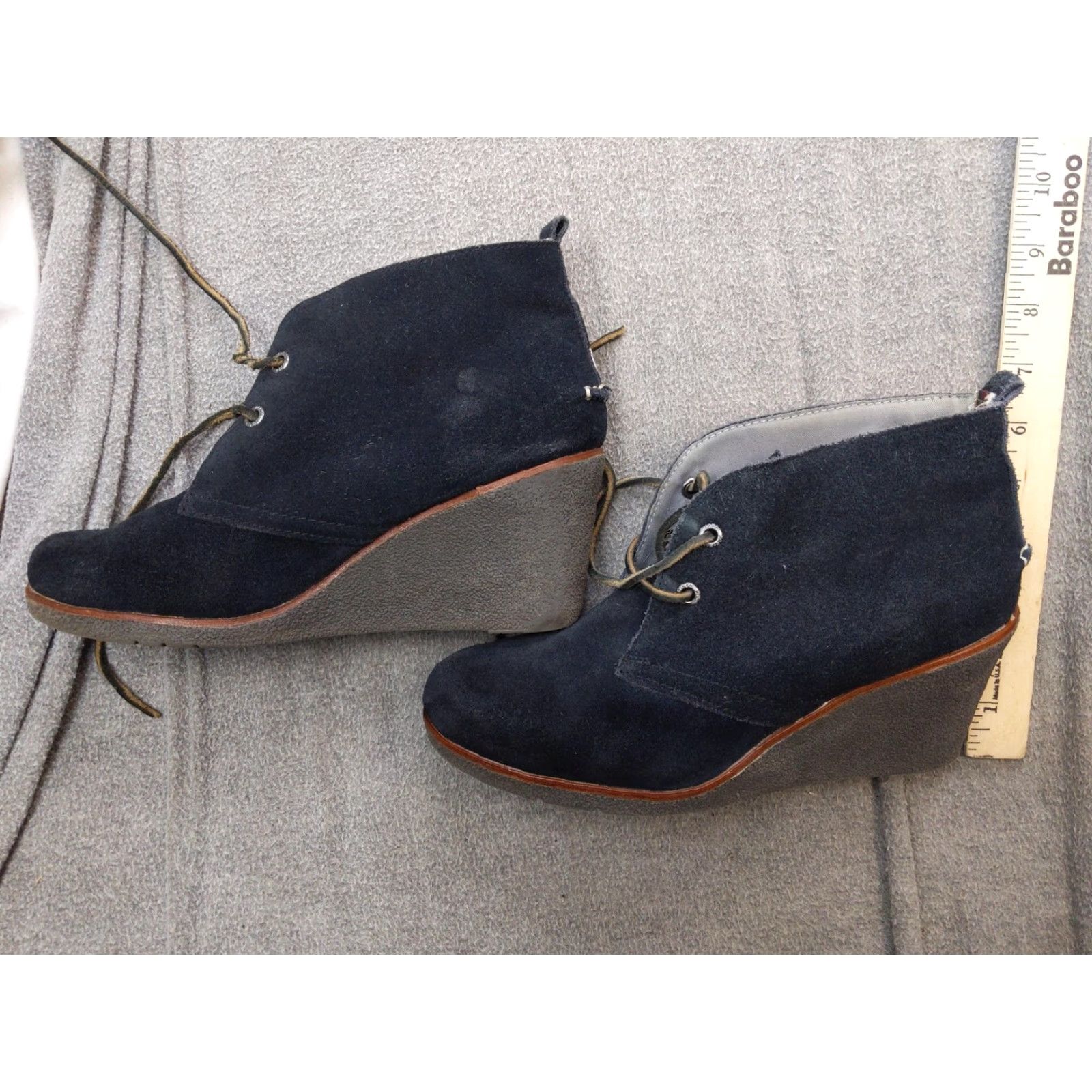 Sperry Sperry Top-Sider Boots Womens Size 9 Blue Suede Ankle Wedge Lace Up Booties Size US 9 / IT 39 - 2 Thumbnail