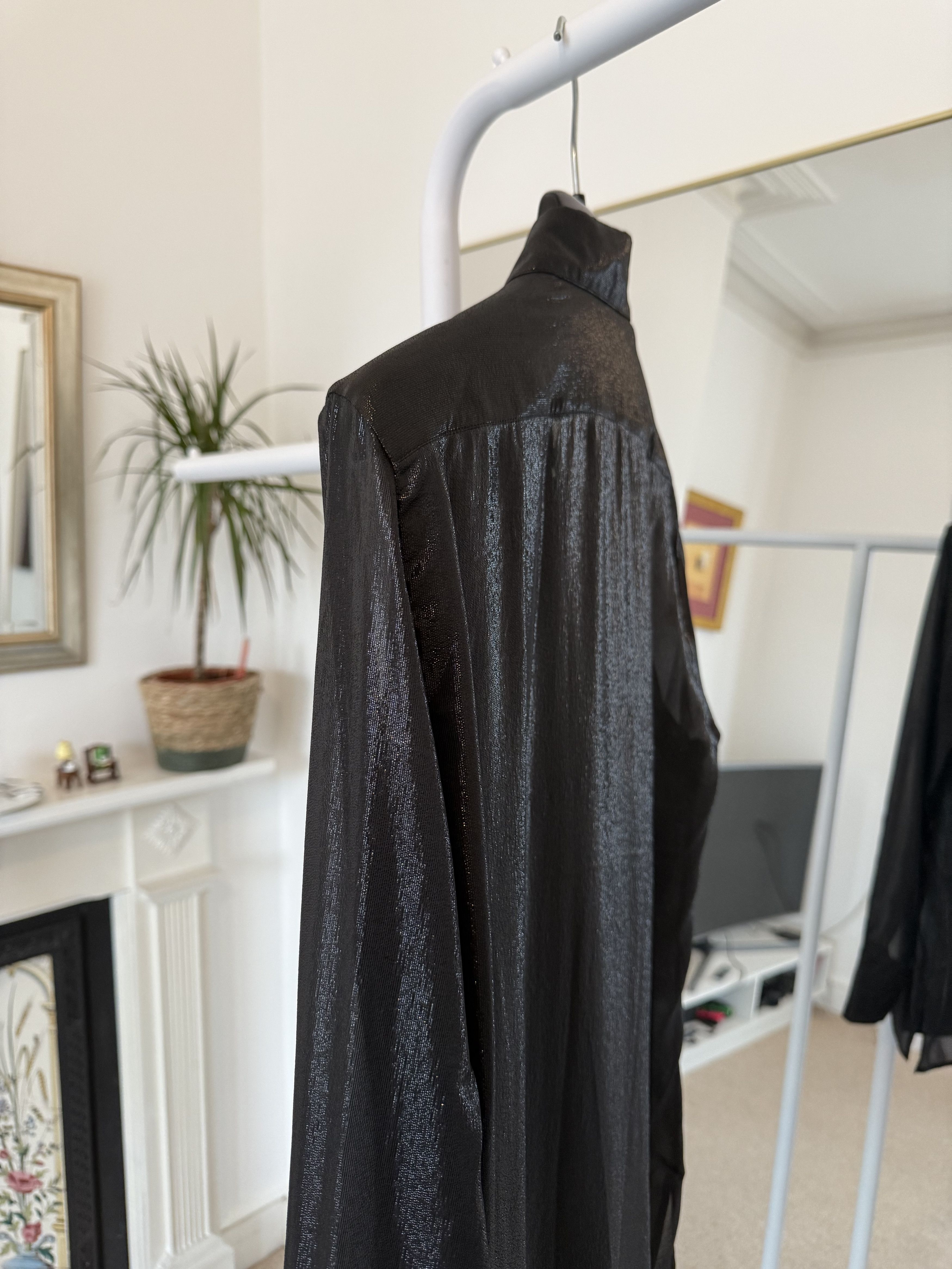 Saint Laurent Paris FW19 Saint Laurent Runway Pleated Glitter Silk Shirt Size US S / EU 44-46 / 1 - 5 Thumbnail
