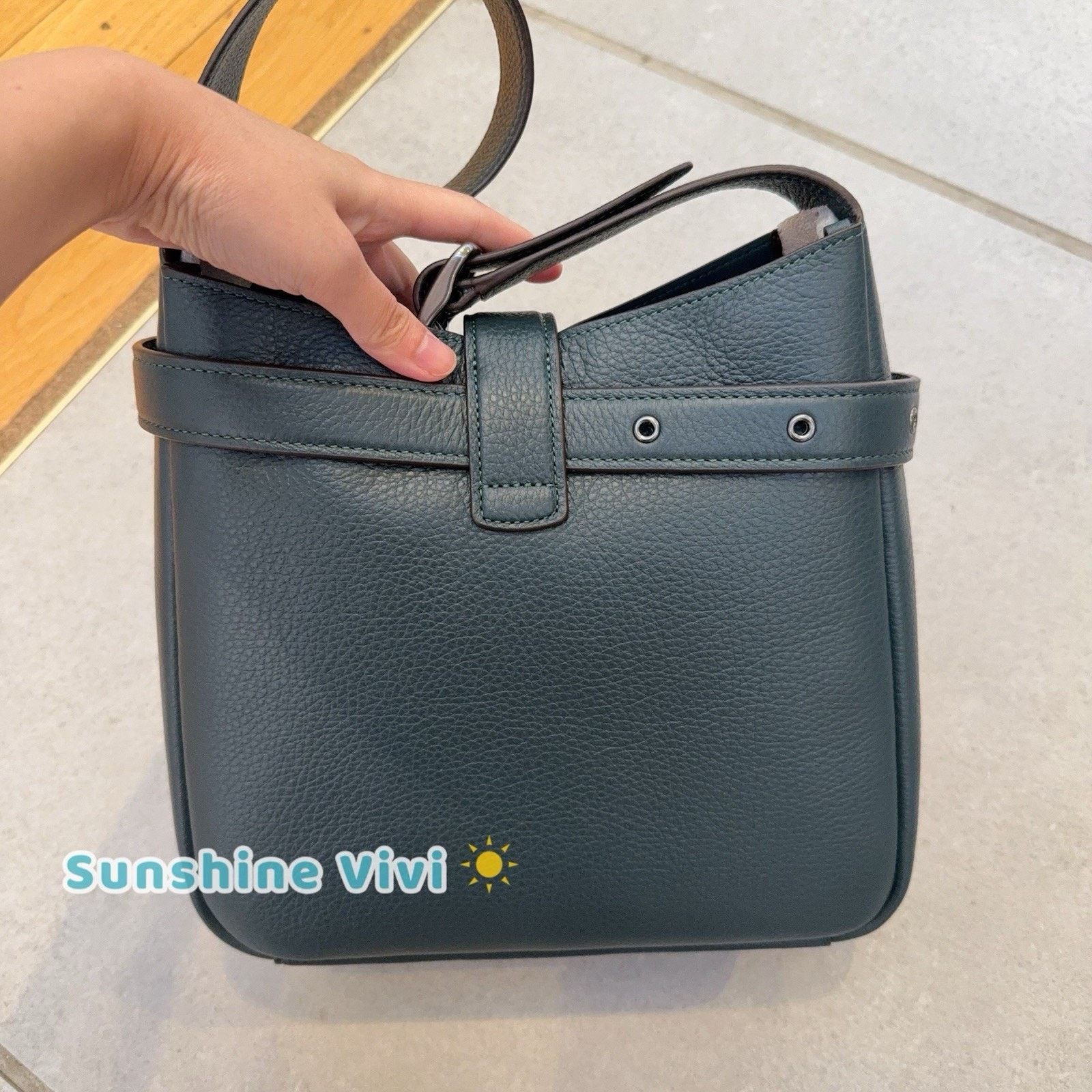 Coach NWT Coach Hadley Convertible Bag Leather CW002 Dark Teal Size ONE SIZE - 5 Thumbnail