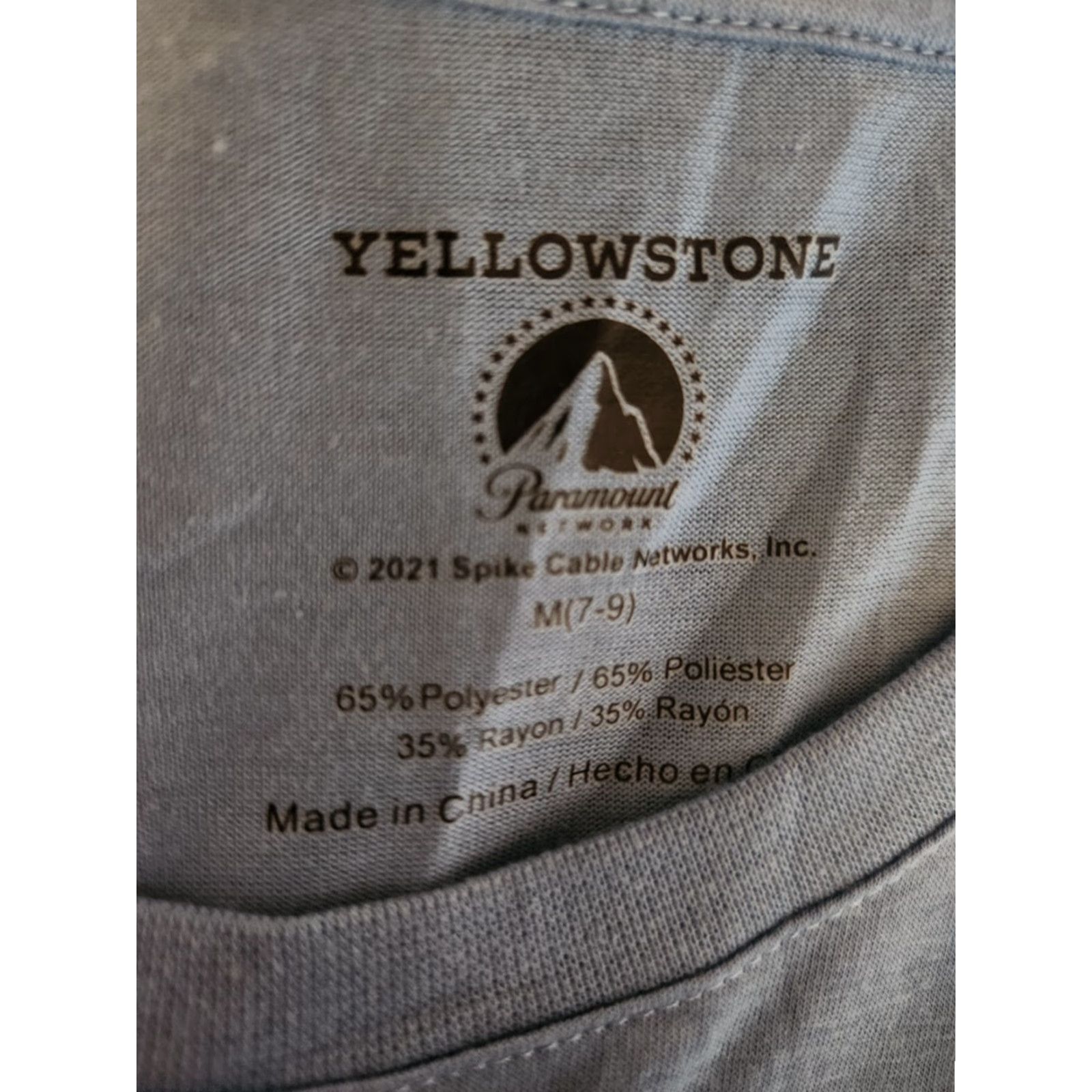 Vintage Yellowstone T-Shirt Womens M Blue Short Sleeve Crew Neck TV Basic Casual Pattern Solid 7-9 Womens Size M / US 6-8 / IT 42-44 - 2 Thumbnail