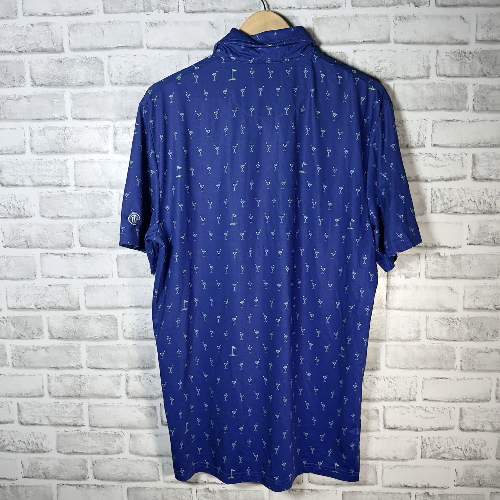 RLX Ralph Lauren Ralph Lauren RLX Martini Print Blue Athletic Polo Shirt Mens M Regular Fit Polo Size US M / EU 48-50 / 2 - 5 Thumbnail